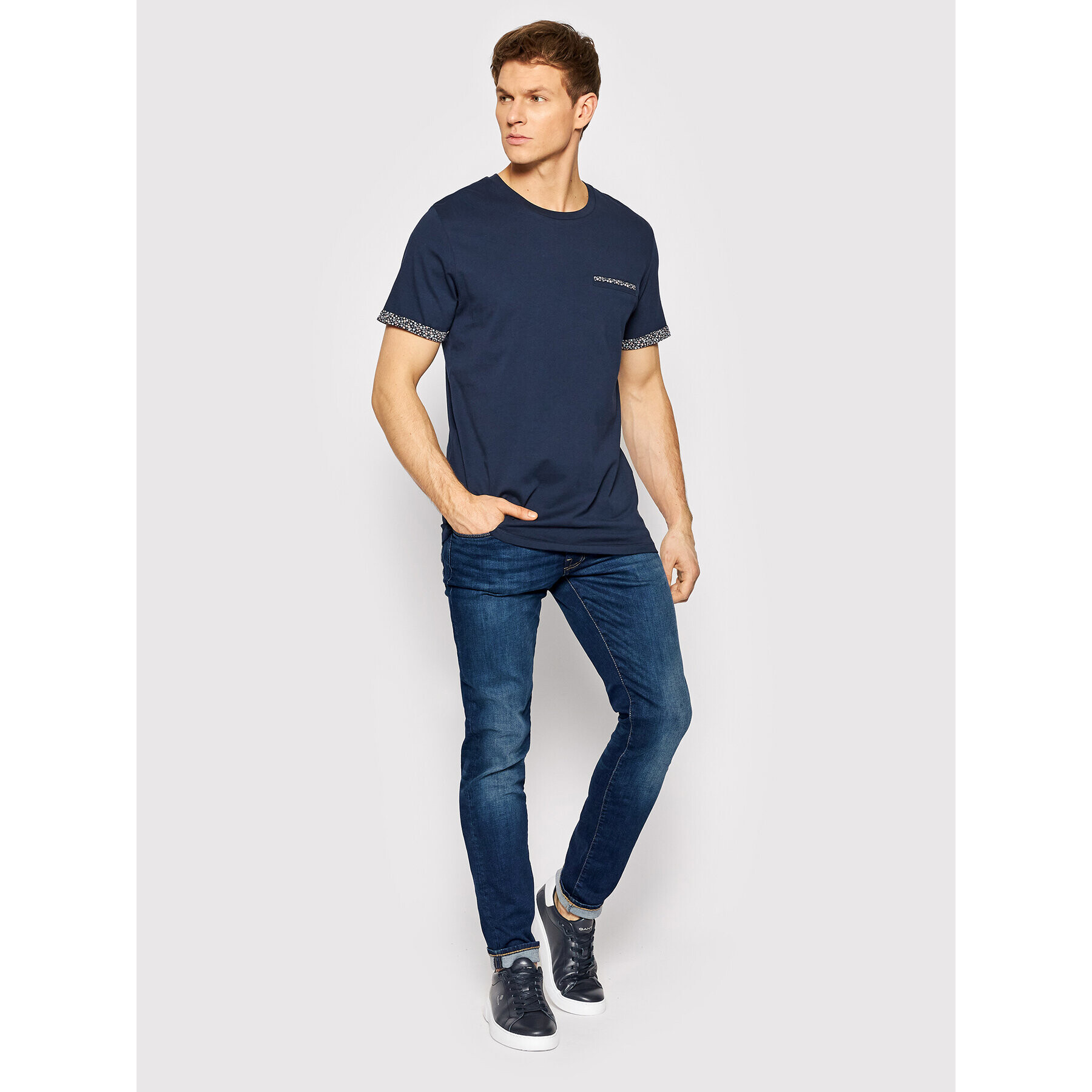 Jack&Jones PREMIUM Тишърт Lyon 12205365 Тъмносин Regular Fit - Pepit.bg