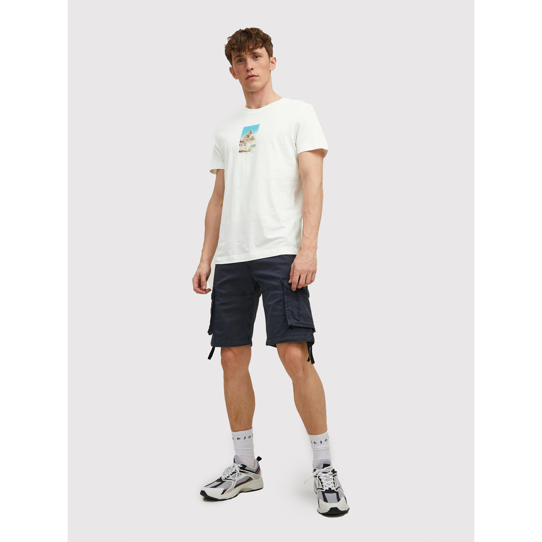 Jack&Jones PREMIUM Тишърт Malibu 12210124 Бял Regular Fit - Pepit.bg