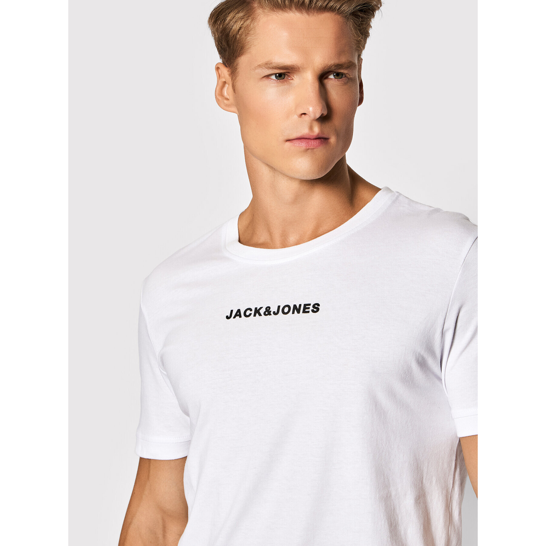 Jack&Jones Тишърт Marco 12192916 Бял Regular Fit - Pepit.bg