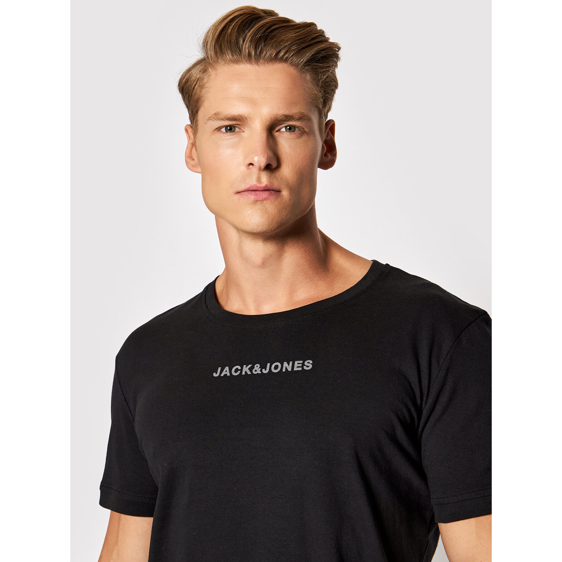 Jack&Jones Тишърт Marco 12192916 Черен Regular Fit - Pepit.bg