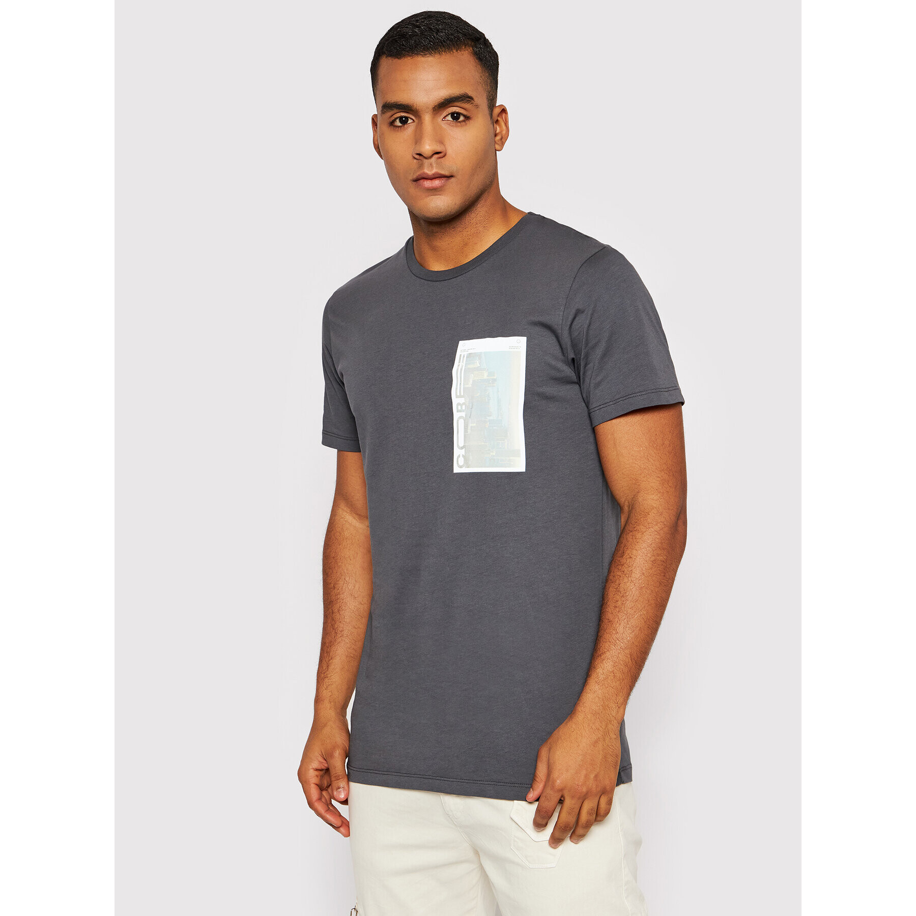 Jack&Jones Тишърт Mateo 12200619 Сив Regular Fit - Pepit.bg