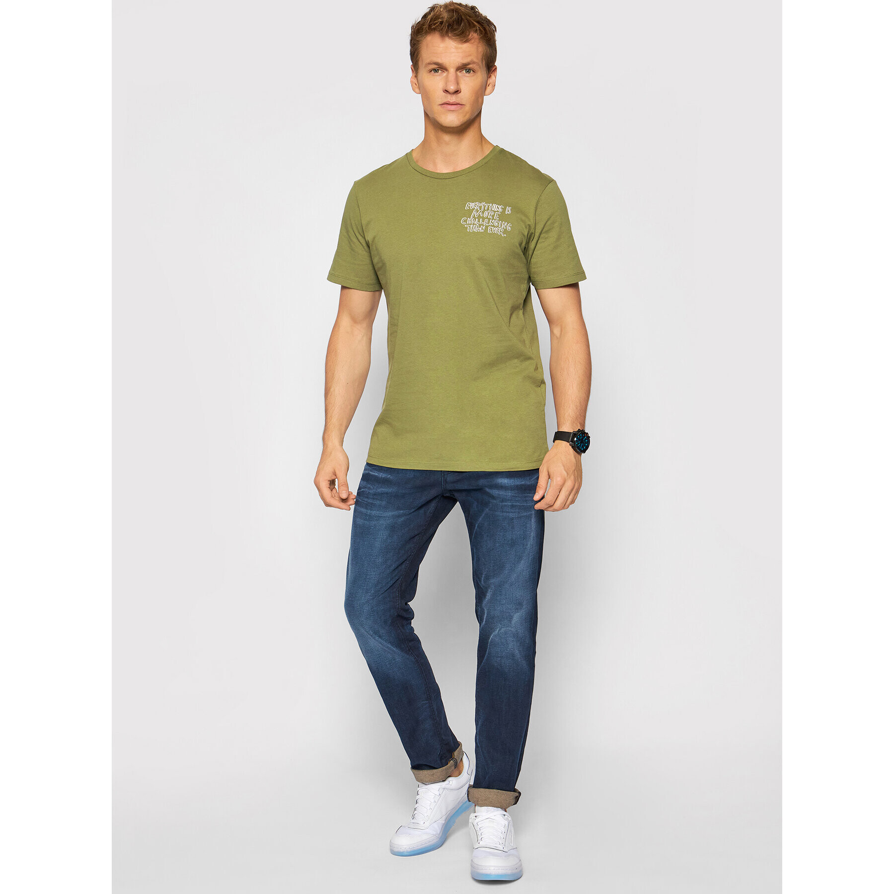 Jack&Jones Тишърт Moments 12195920 Зелен Standard Fit - Pepit.bg