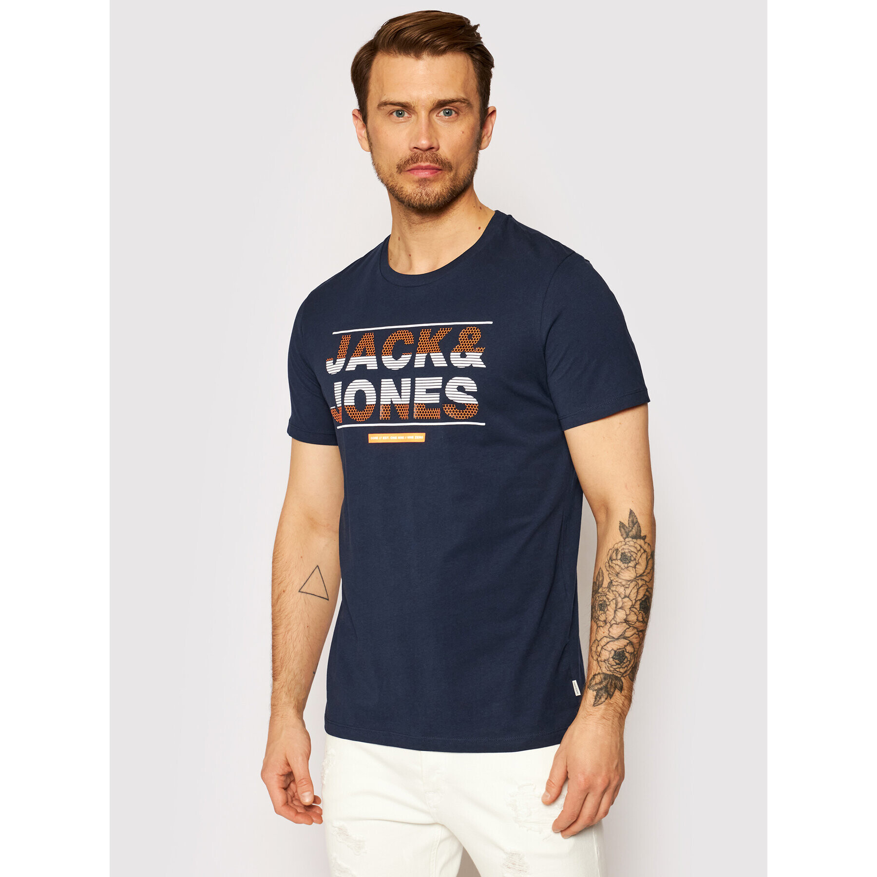 Jack&Jones Тишърт Mount 12182600 Тъмносин Regular Fit - Pepit.bg