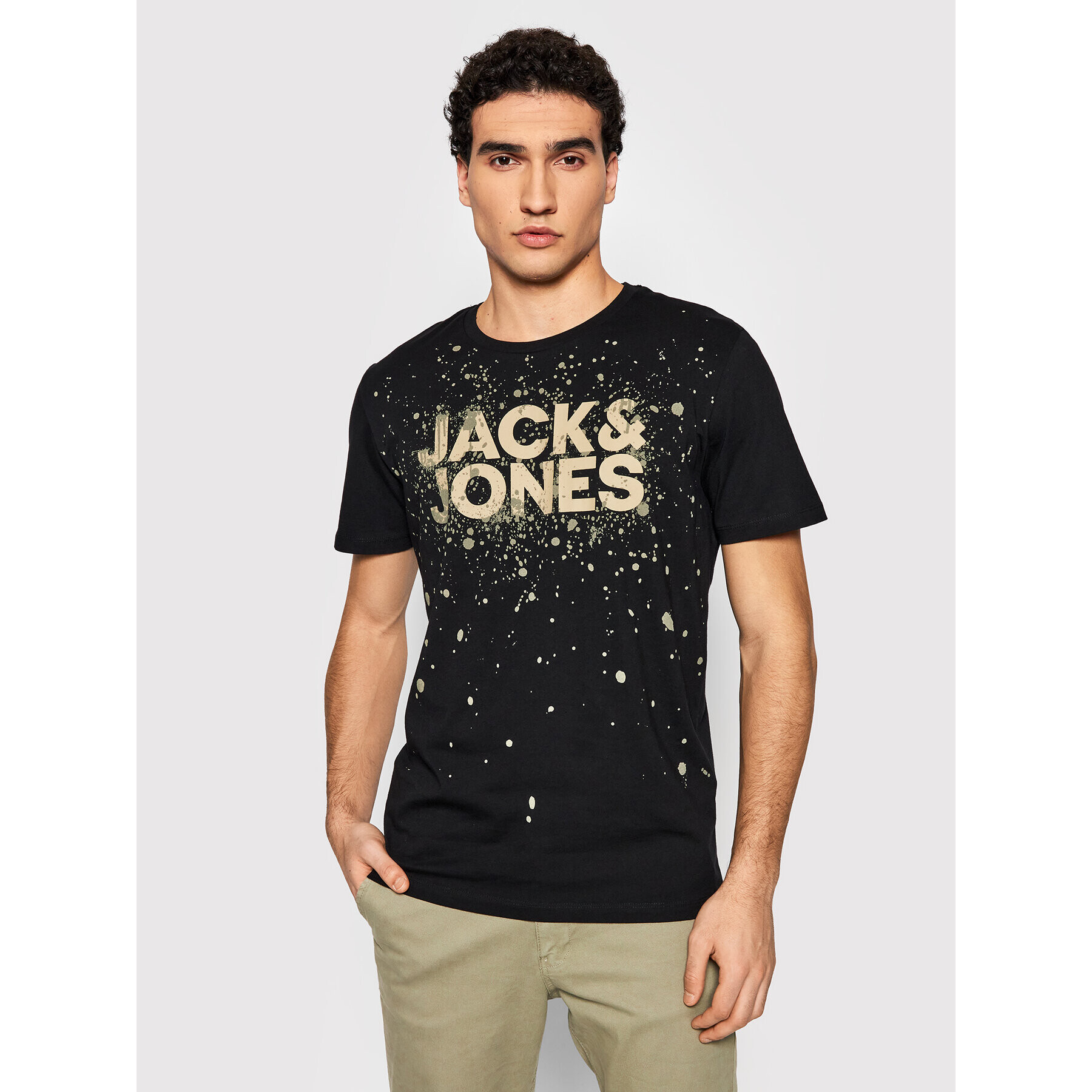 Jack&Jones Тишърт New Splash 12200387 Черен Regular Fit - Pepit.bg