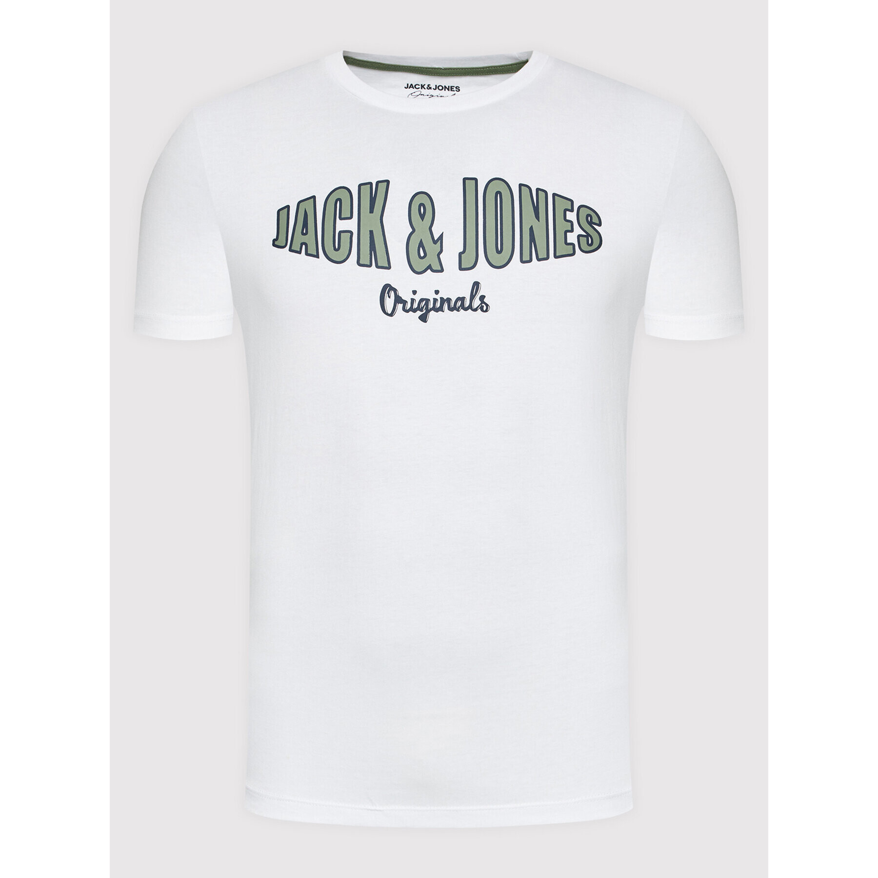 Jack&Jones Тишърт Olive Tee 12196532 Бял Standard Fit - Pepit.bg