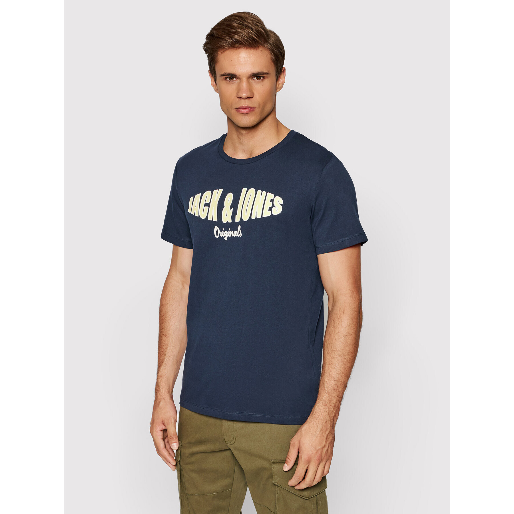 Jack&Jones Тишърт Olive Tee 12196532 Тъмносин Standard Fit - Pepit.bg