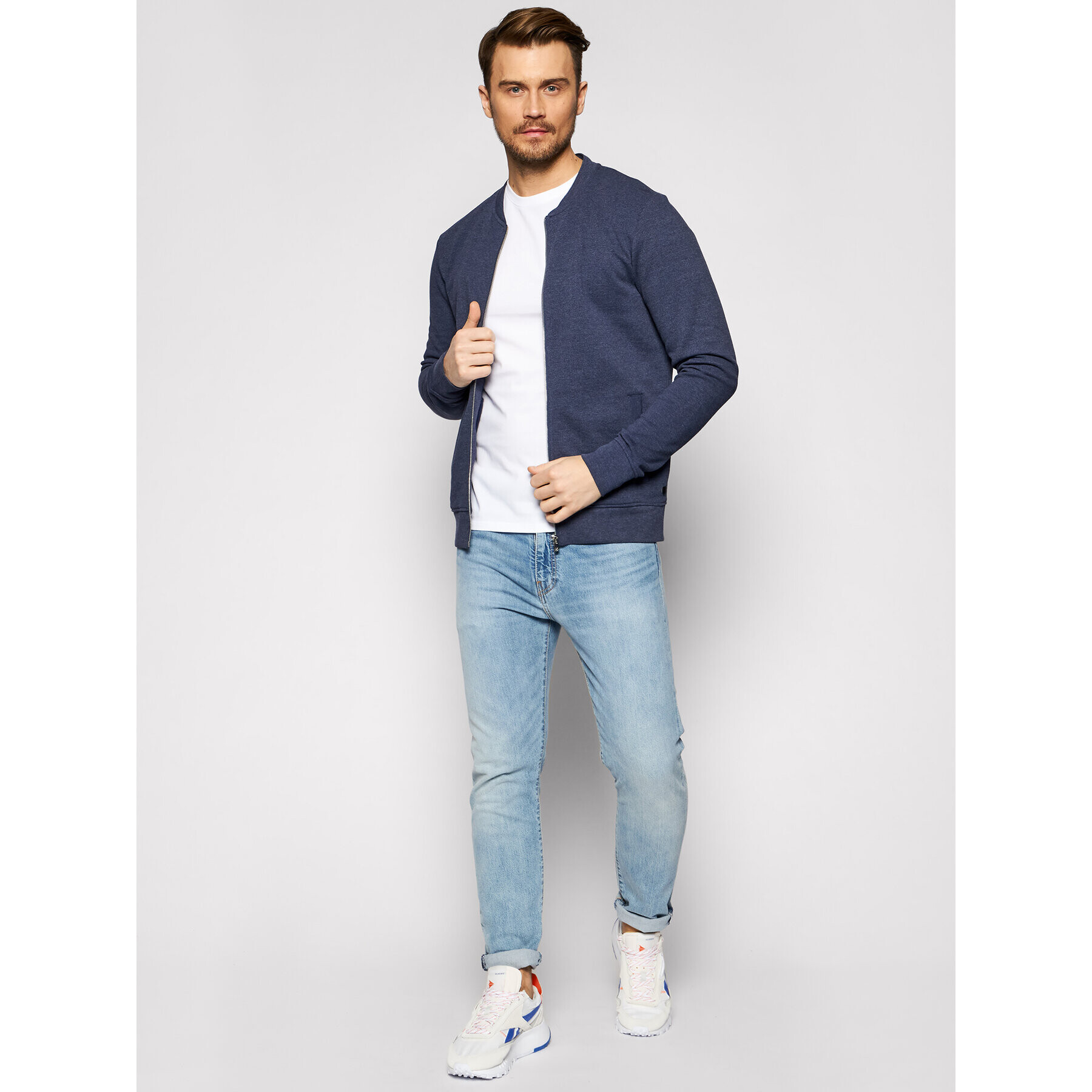 Jack&Jones Тишърт Organic Basic 12156101 Бял Slim Fit - Pepit.bg