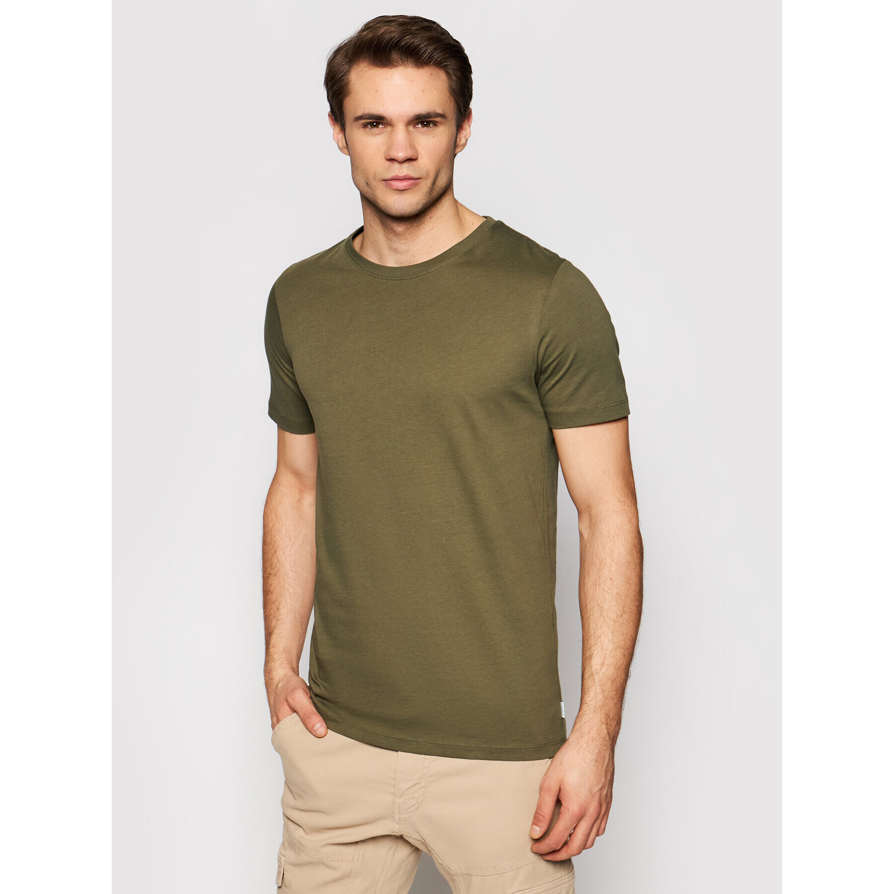 Jack&Jones Тишърт Orrganic Basic 12156101 Зелен Slim Fit - Pepit.bg