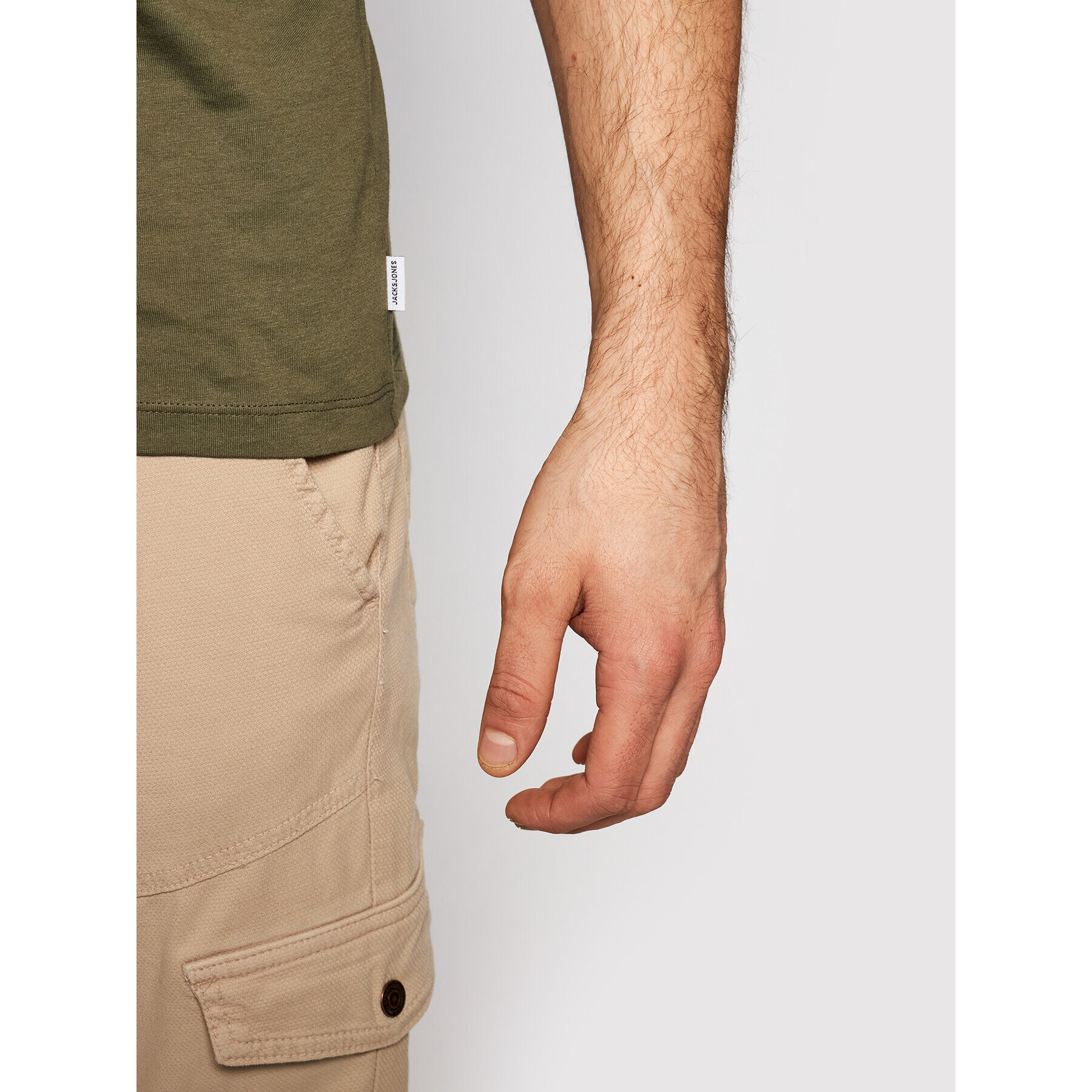 Jack&Jones Тишърт Orrganic Basic 12156101 Зелен Slim Fit - Pepit.bg