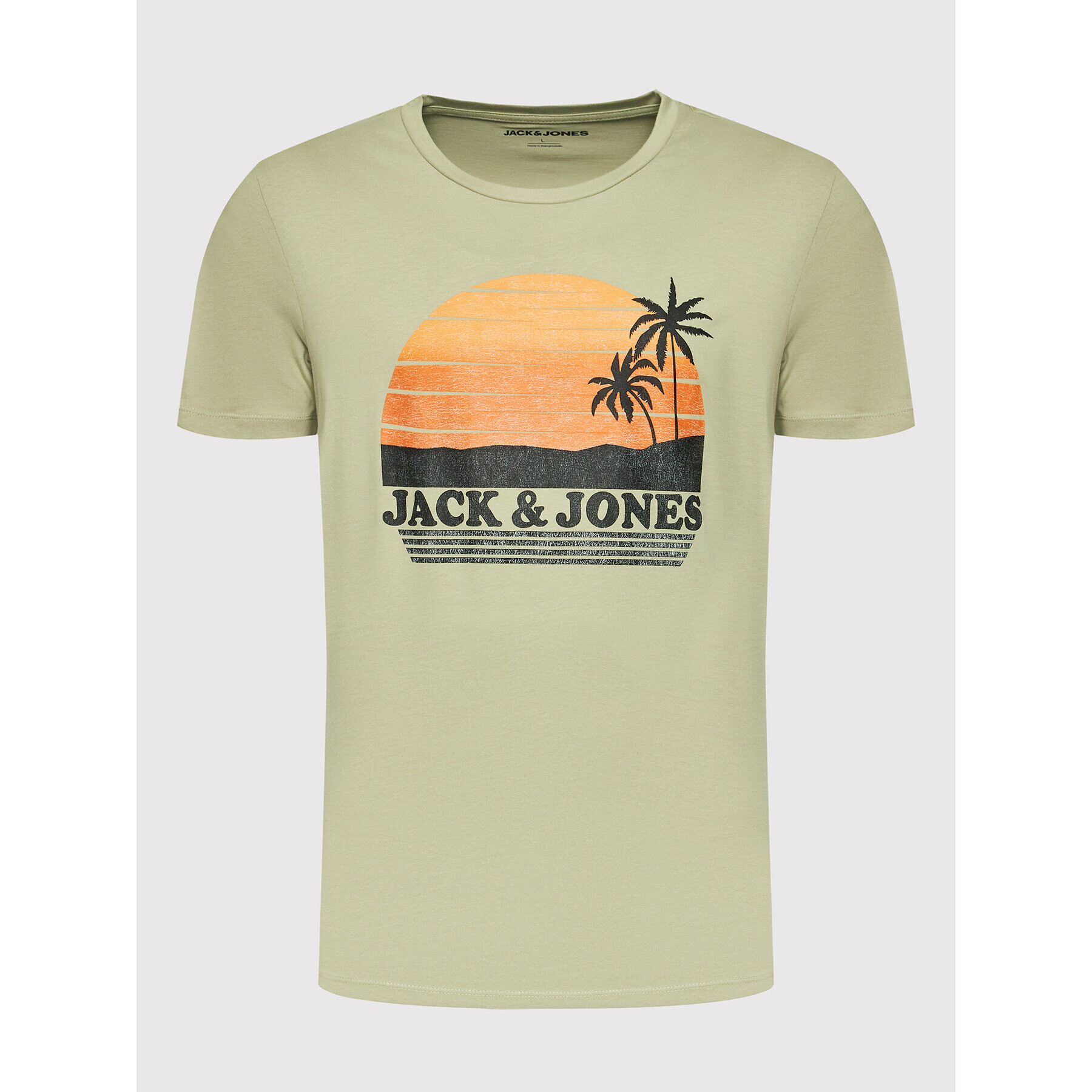 Jack&Jones Тишърт Palm 12200243 Зелен Regular Fit - Pepit.bg