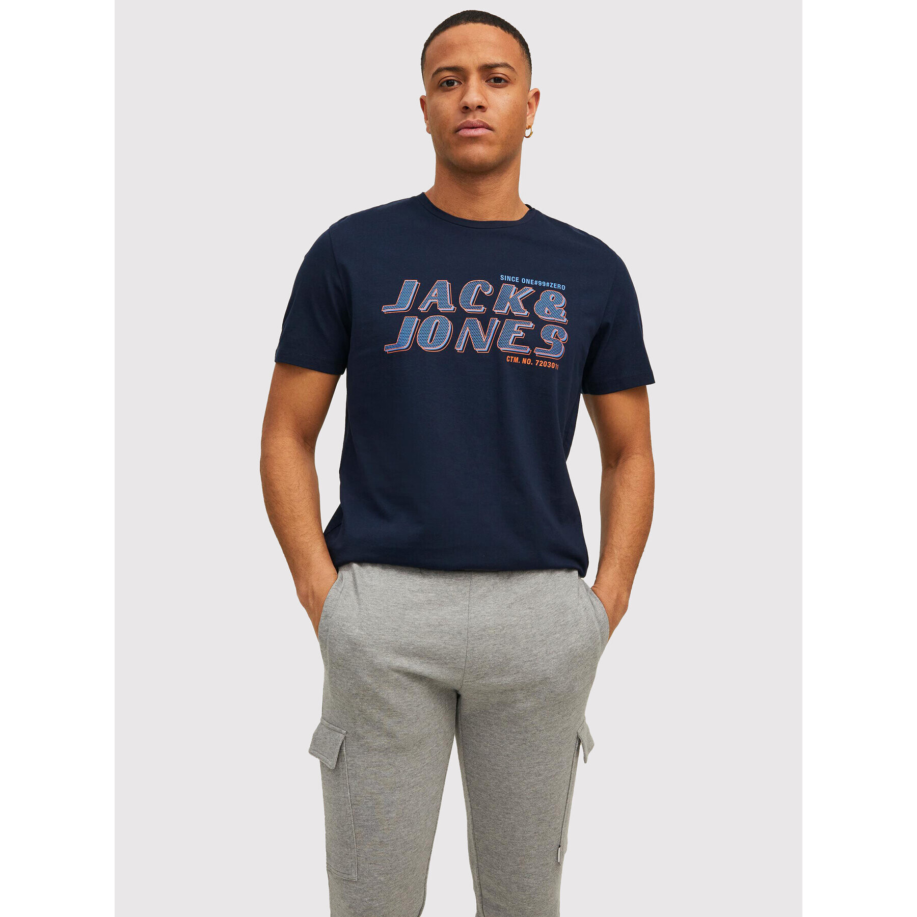 Jack&Jones Тишърт Phil 12213764 Тъмносин Regular Fit - Pepit.bg