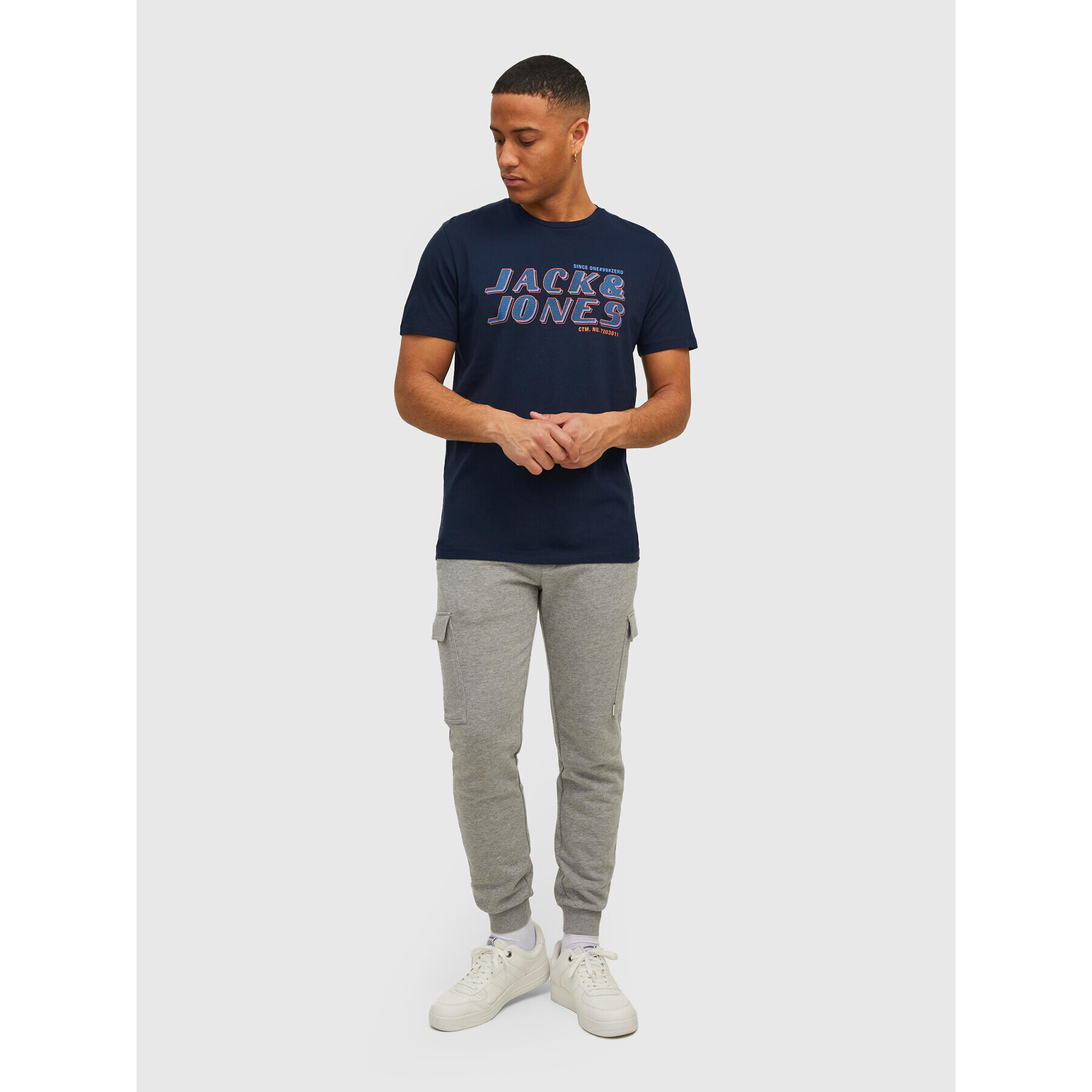 Jack&Jones Тишърт Phil 12213764 Тъмносин Regular Fit - Pepit.bg