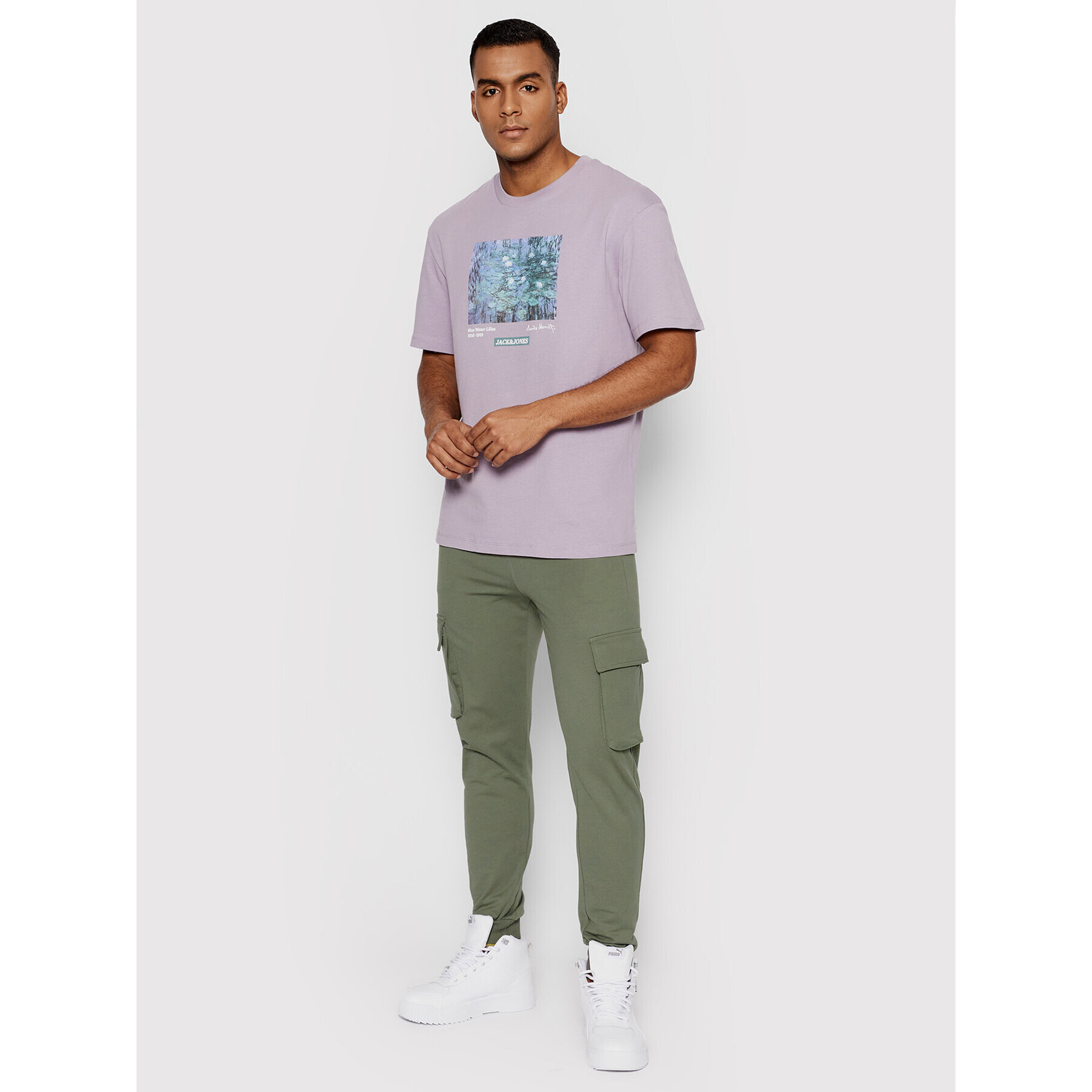 Jack&Jones Тишърт Pioneer Branding 12198550 Виолетов Relaxed Fit - Pepit.bg