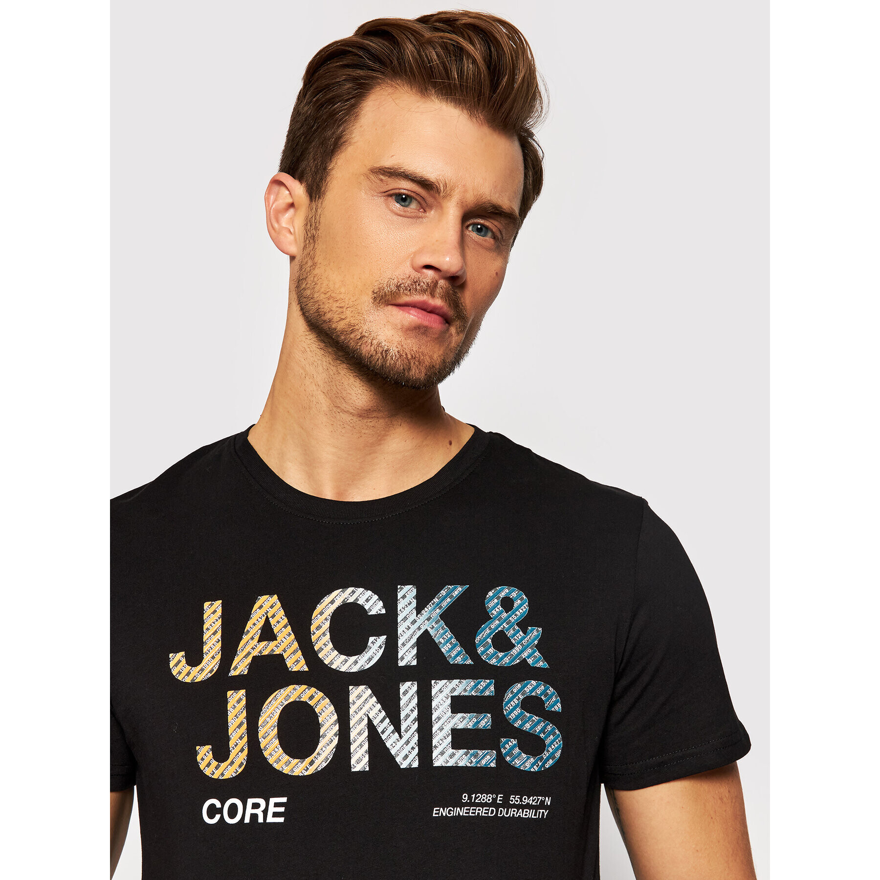 Jack&Jones Тишърт Poky 12193005 Черен Regular Fit - Pepit.bg