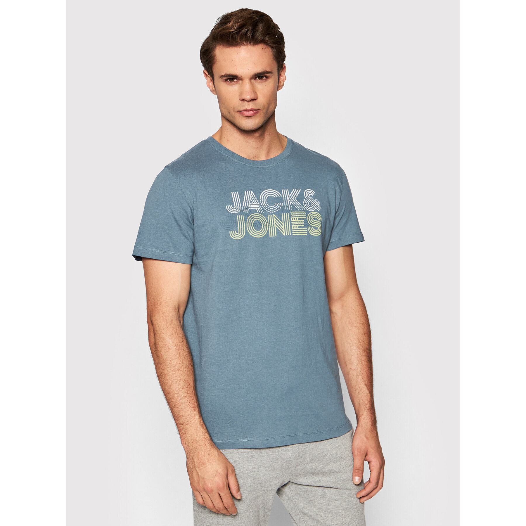 Jack&Jones Тишърт Power 12198126 Син Regular Fit - Pepit.bg