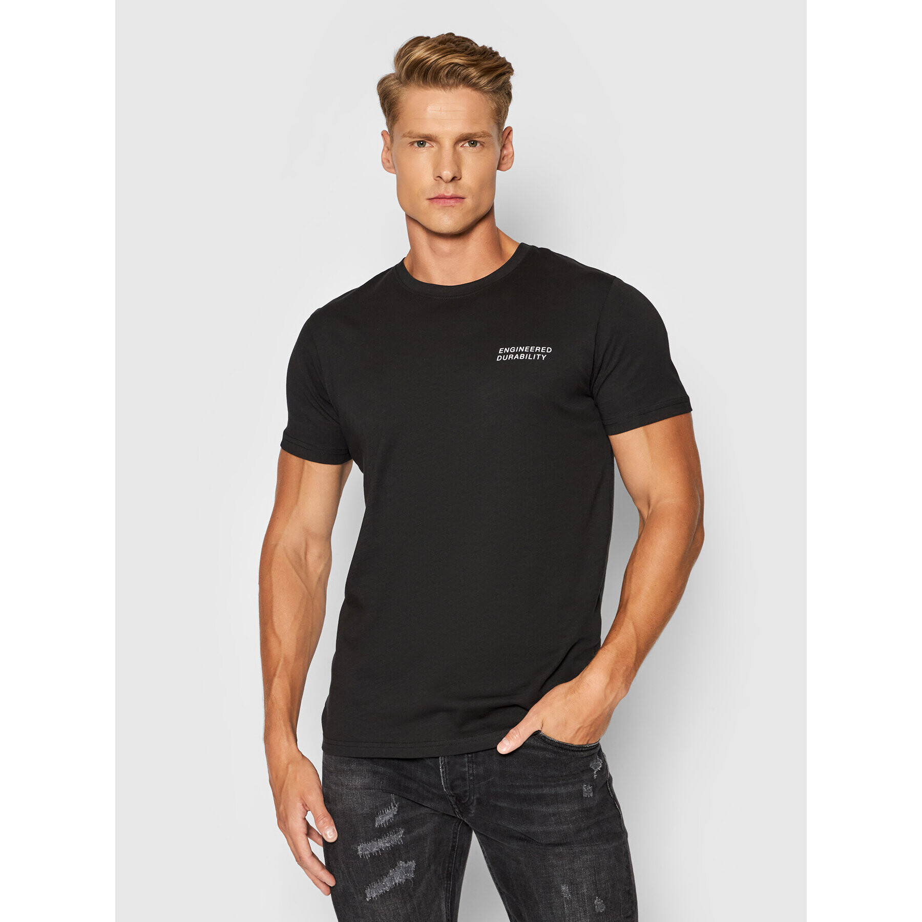 Jack&Jones Тишърт Rack 12198281 Черен Regular Fit - Pepit.bg