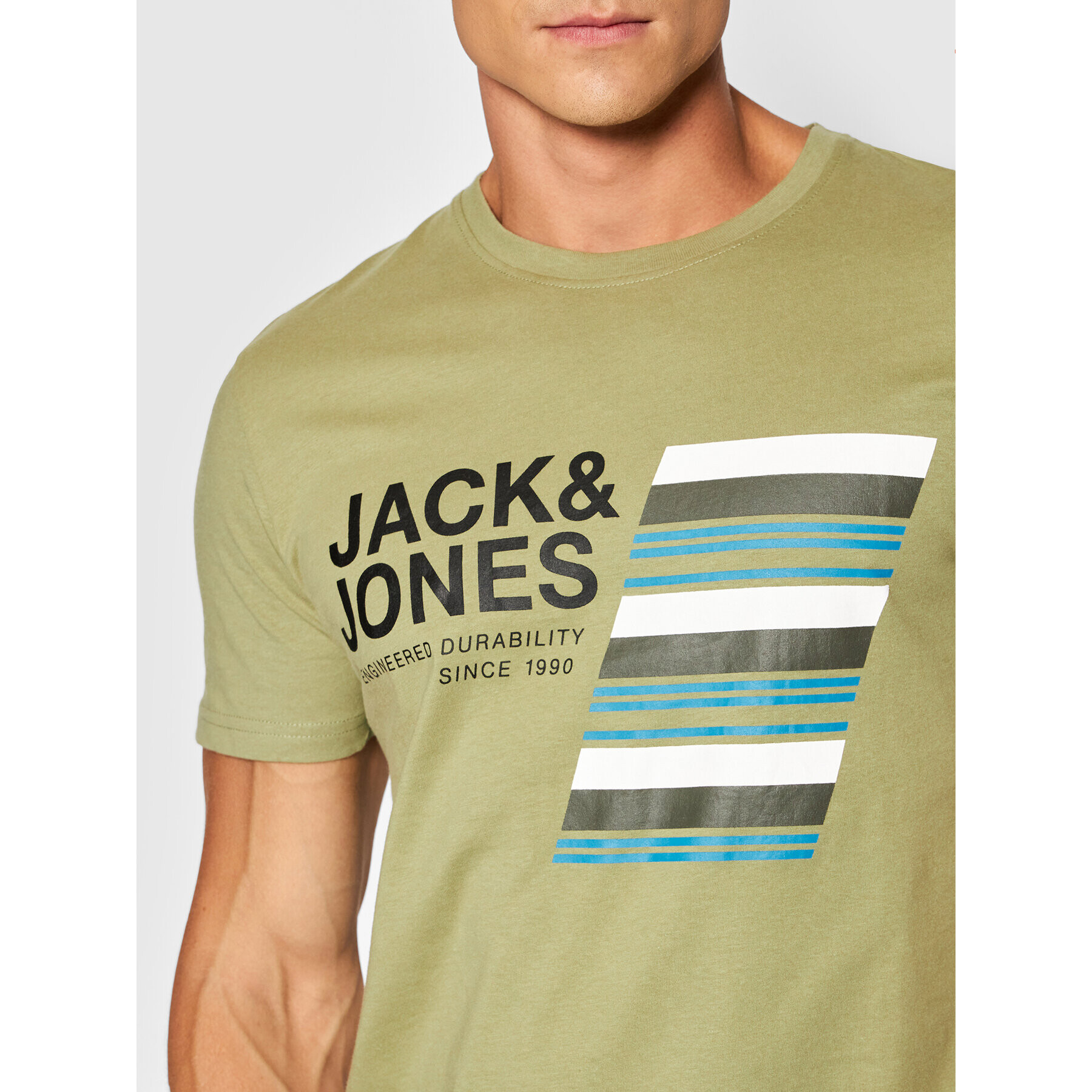 Jack&Jones Тишърт Rack 12198281 Зелен Regular Fit - Pepit.bg