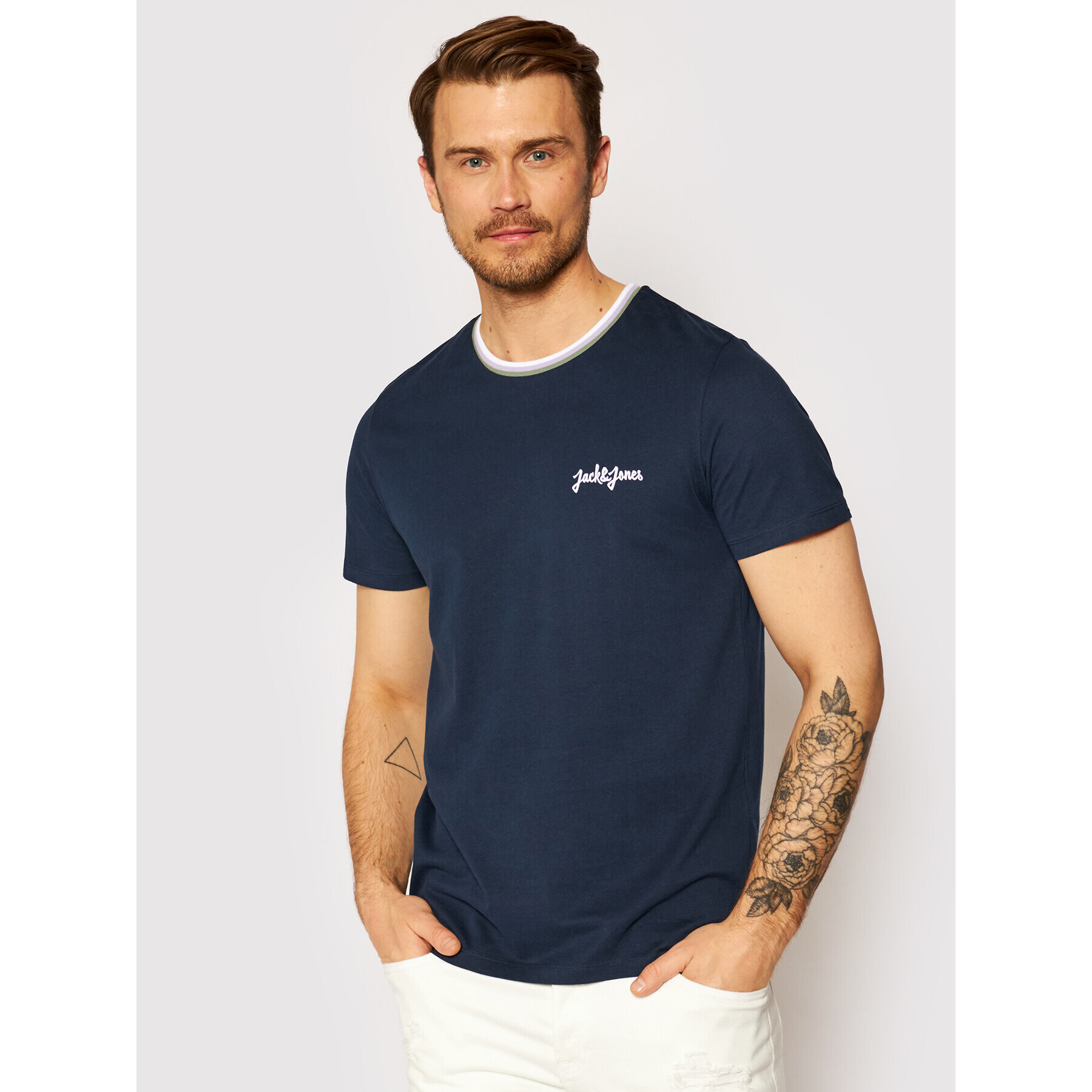 Jack&Jones Тишърт Ring 12190430 Тъмносин Regular Fit - Pepit.bg