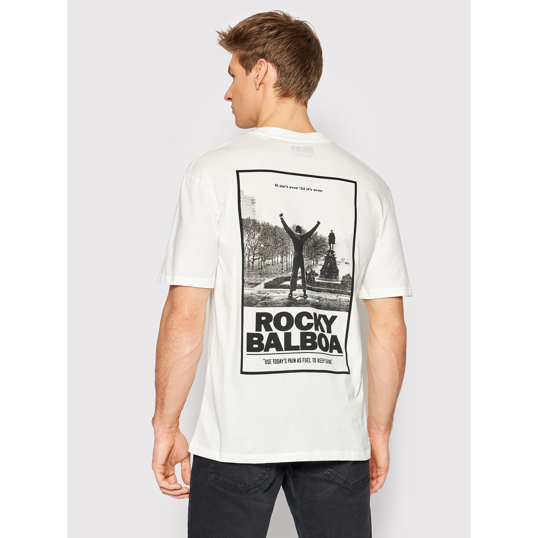 Jack&Jones Тишърт Rocky Legend 12205795 Бял Relaxed Fit - Pepit.bg