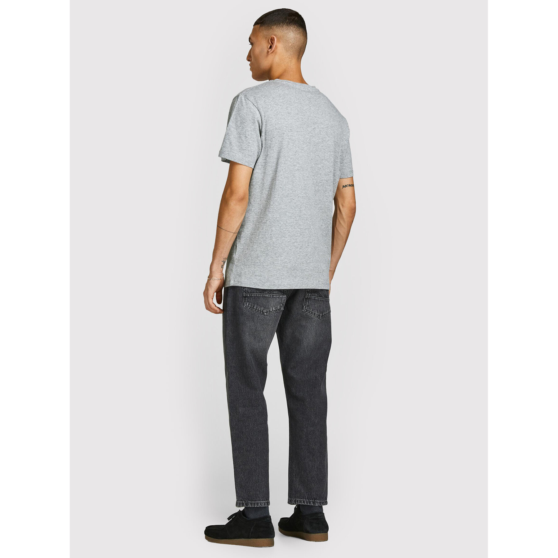 Jack&Jones Тишърт Shark 12205022 Сив Regular Fit - Pepit.bg