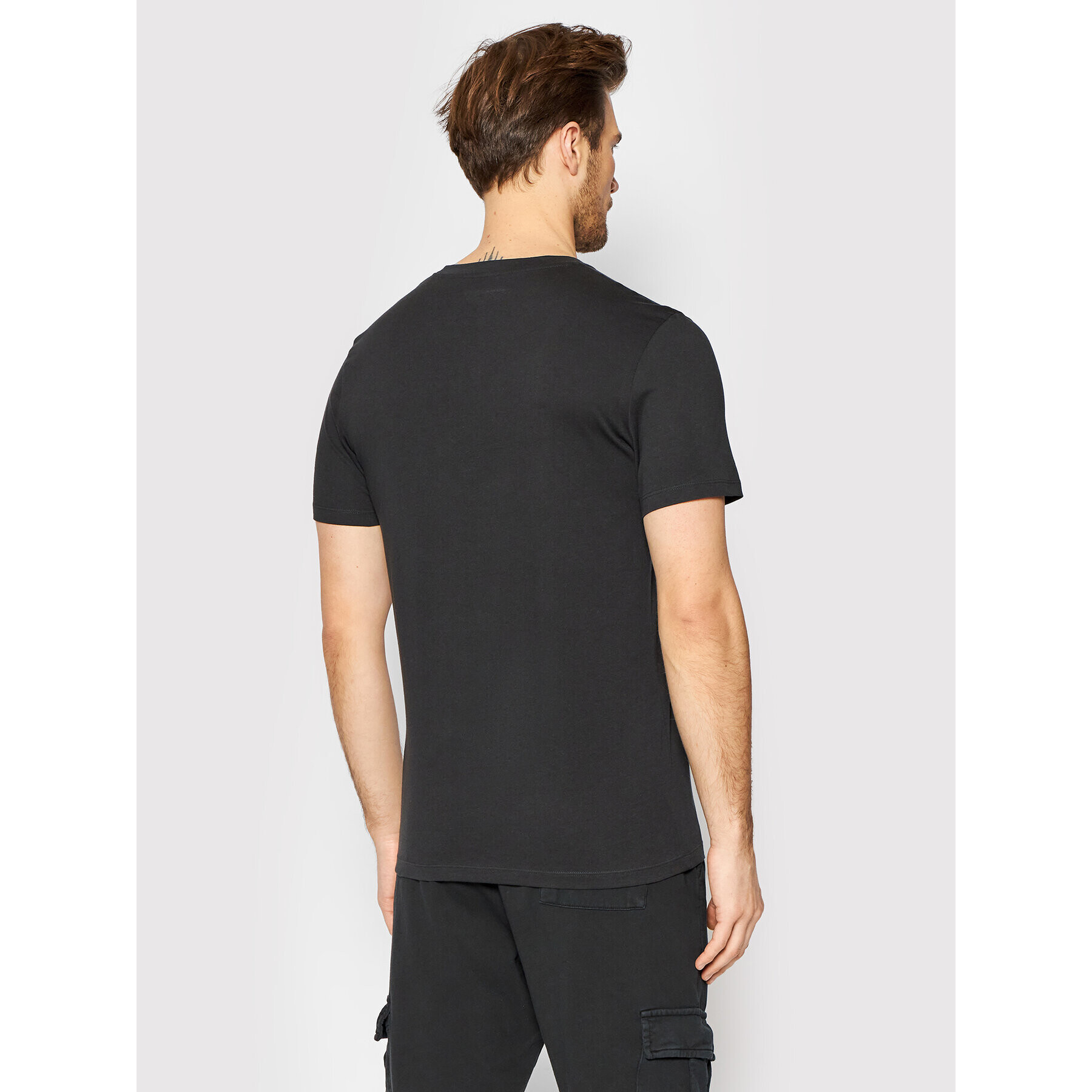 Jack&Jones Тишърт Sprays 12205191 Черен Standard Fit - Pepit.bg