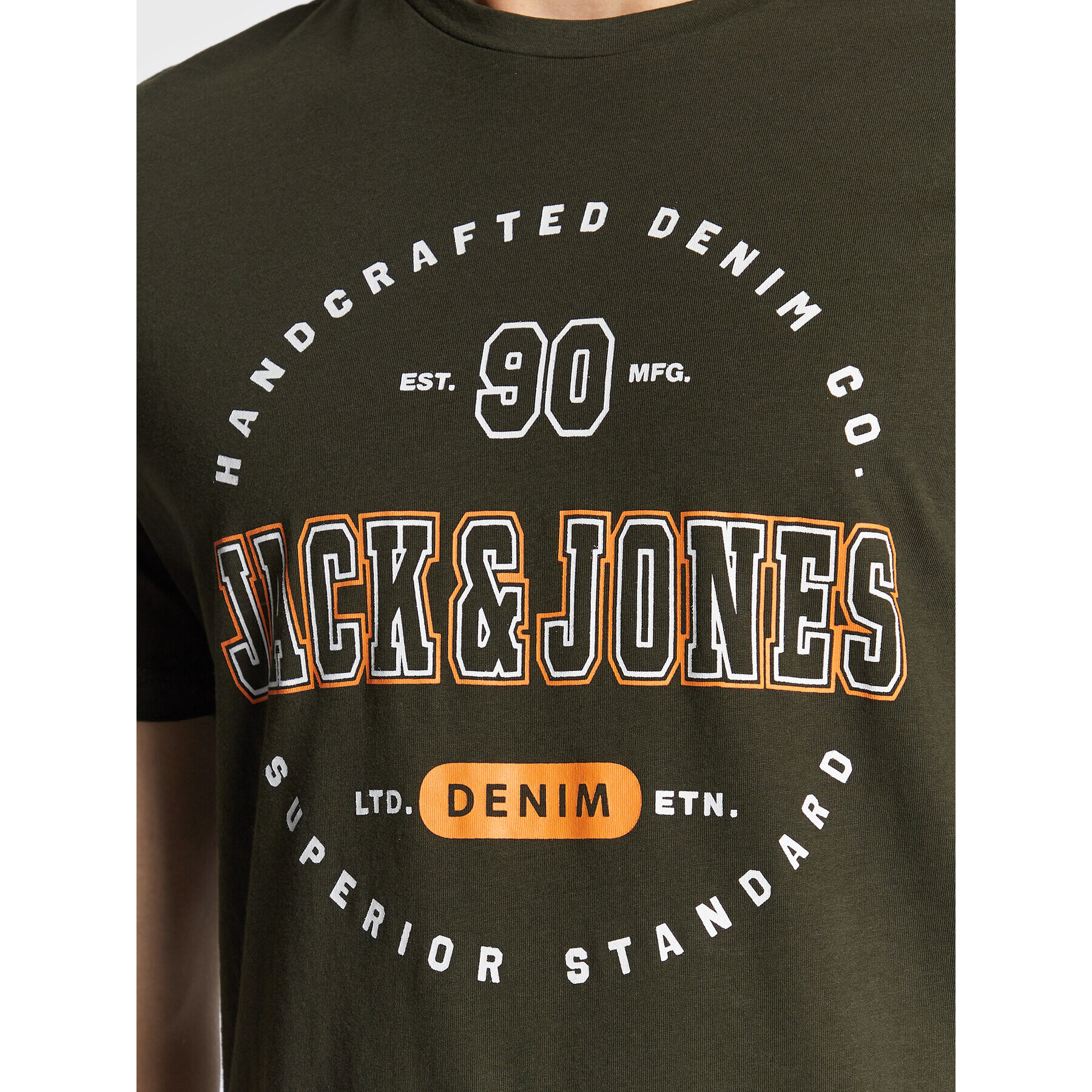 Jack&Jones Тишърт Stamp 12211446 Зелен Regular Fit - Pepit.bg