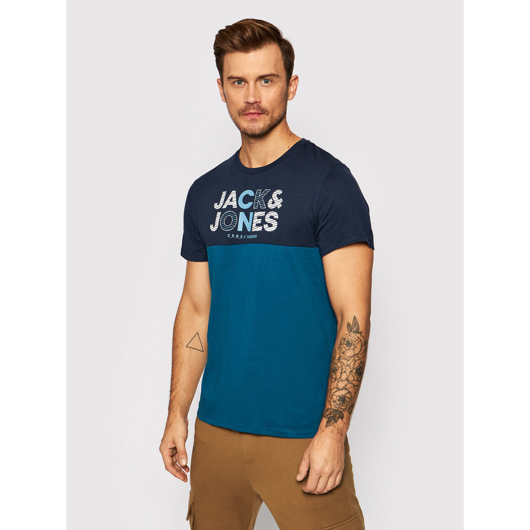 Jack&Jones Тишърт Steve 12197411 Тъмносин Regular Fit - Pepit.bg