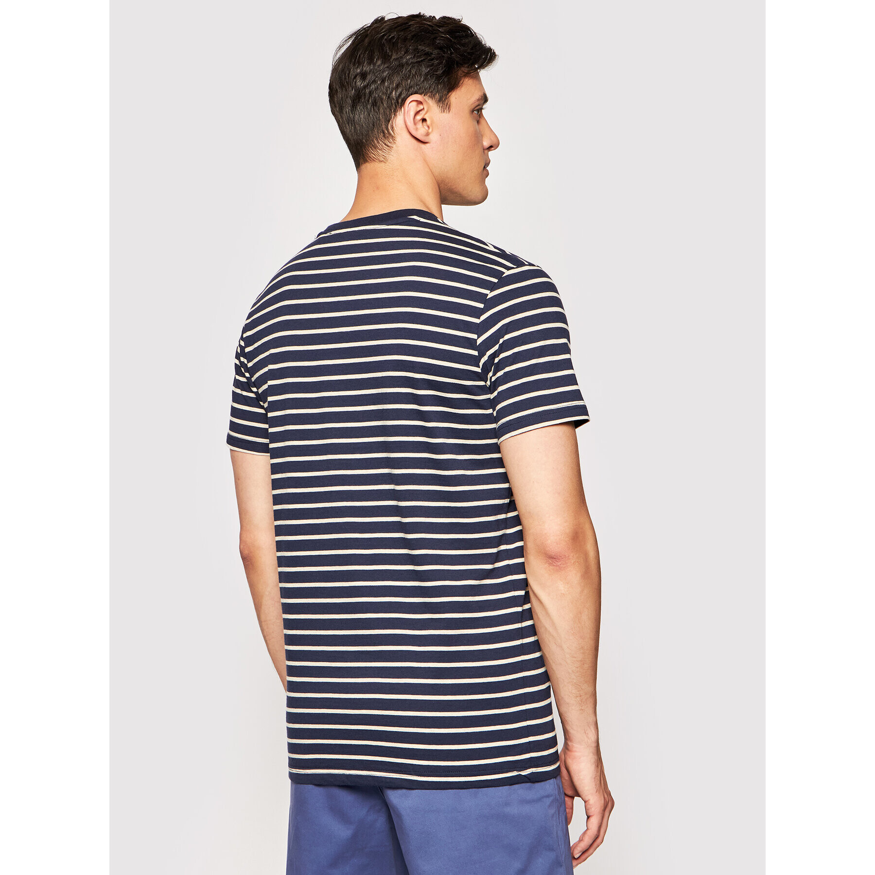 Jack&Jones Тишърт Striped 12164640 Тъмносин Slim Fit - Pepit.bg