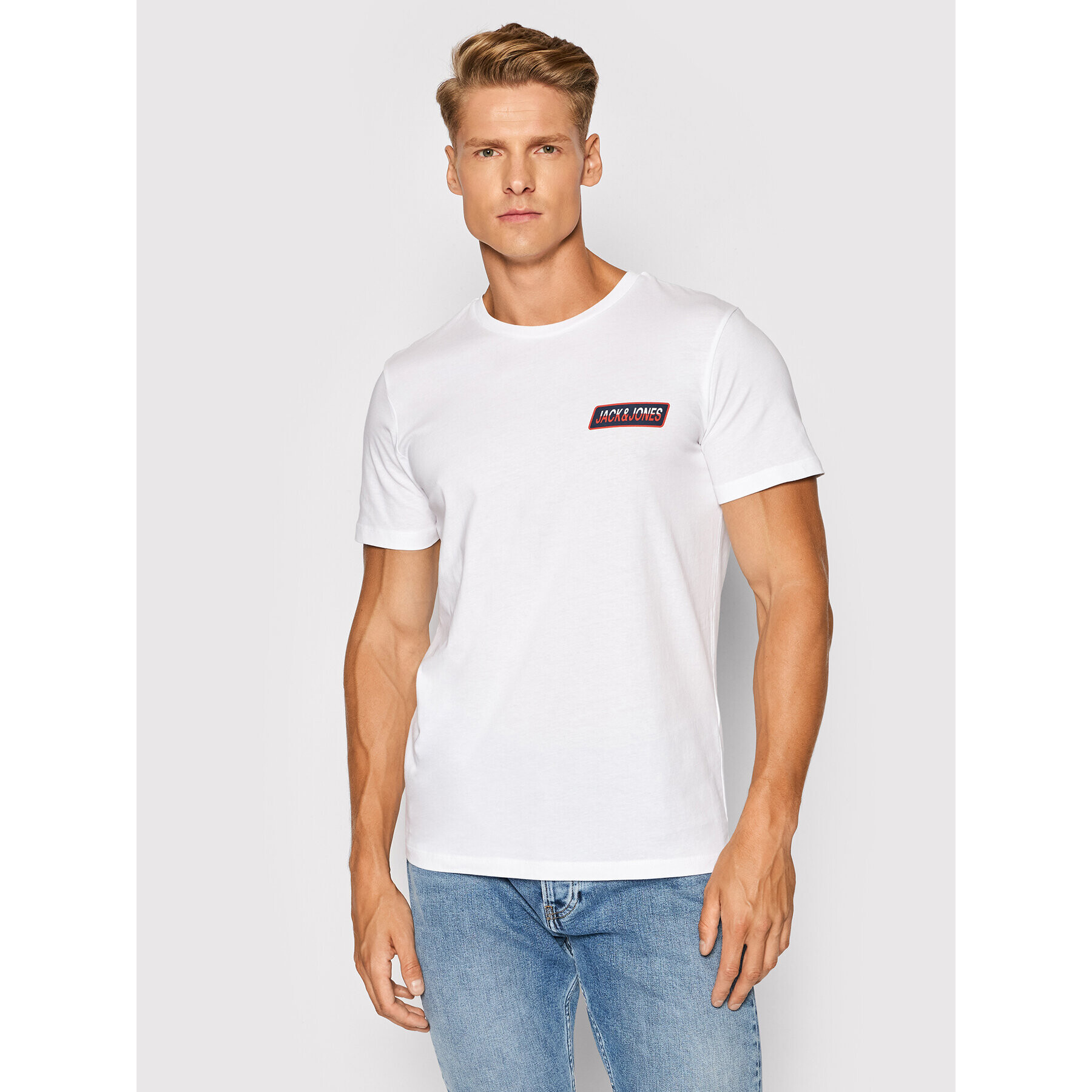 Jack&Jones Тишърт Swirle 12195931 Бял Standard Fit - Pepit.bg