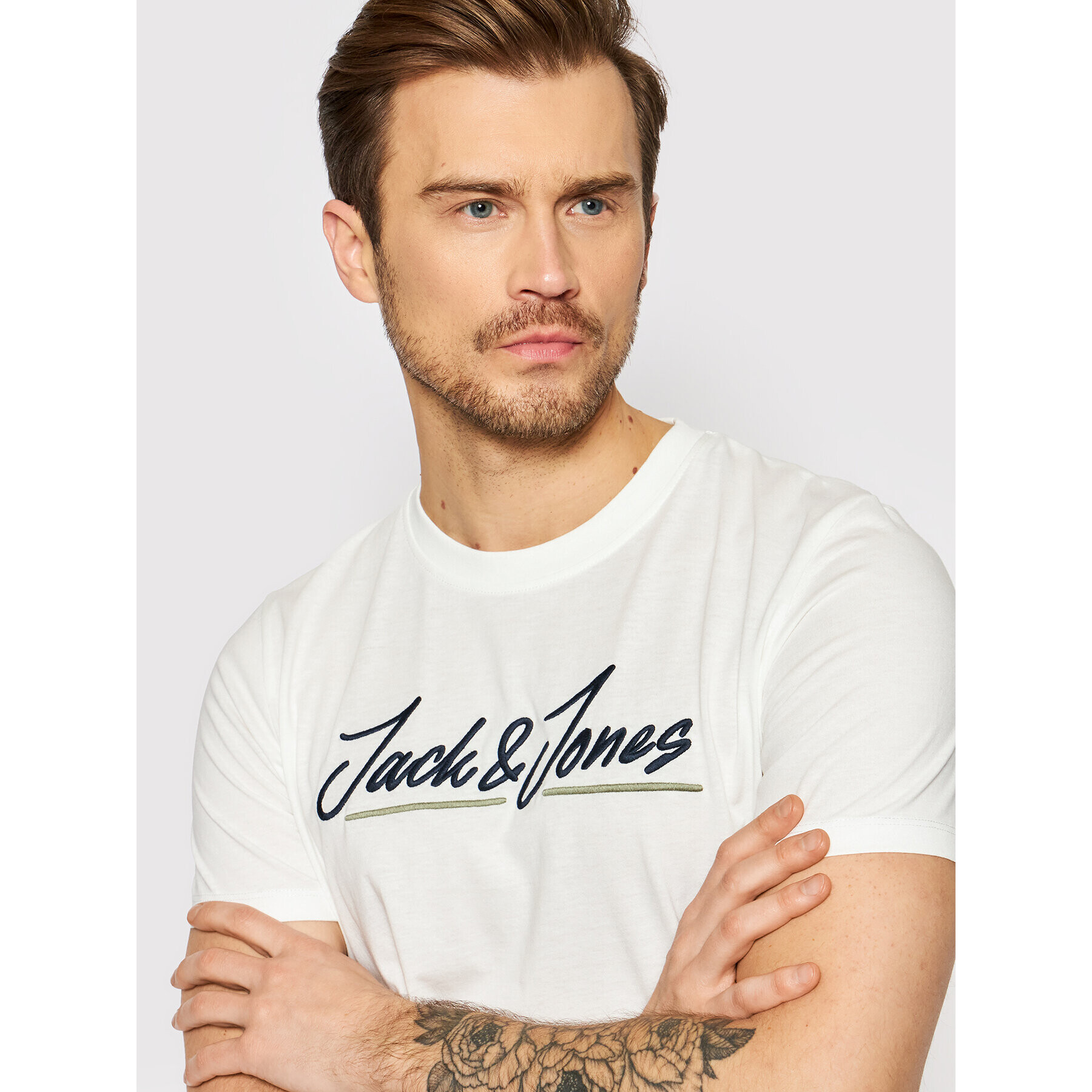 Jack&Jones Тишърт Tons 12205107 Бял Regular Fit - Pepit.bg