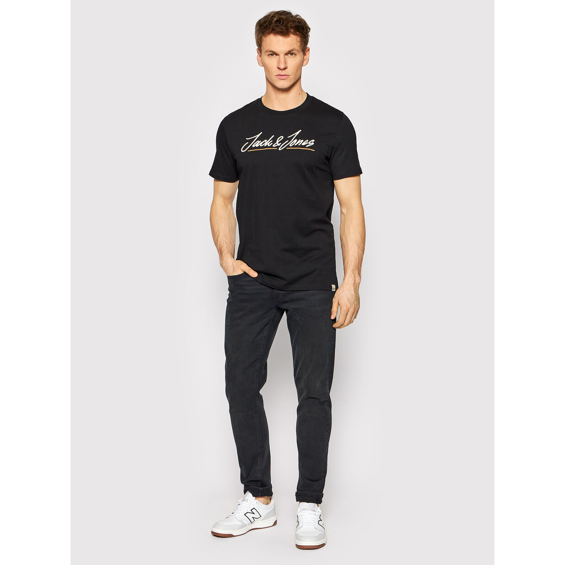 Jack&Jones Тишърт Tons 12205107 Черен Regular Fit - Pepit.bg