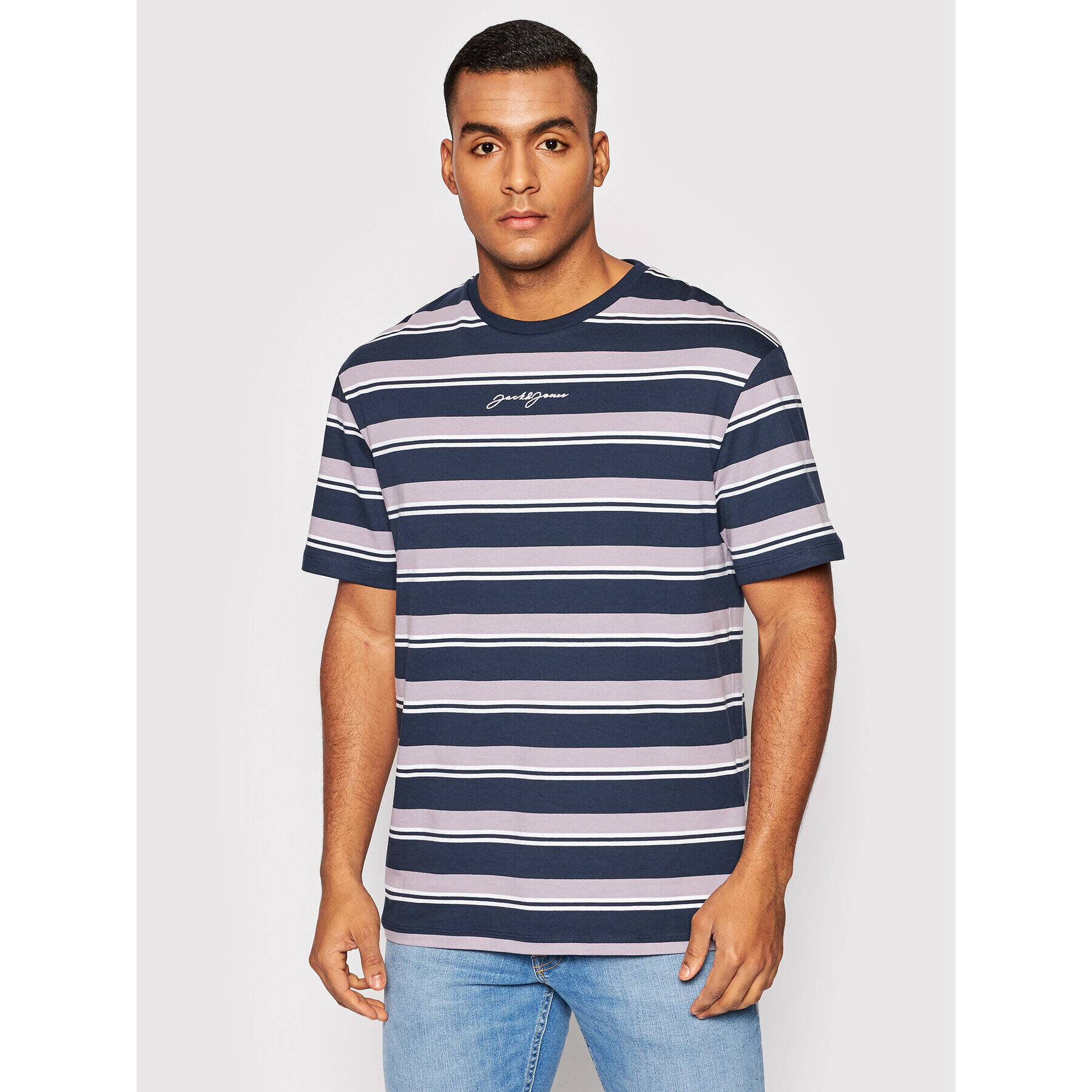 Jack&Jones Тишърт Tristan 12198381 Тъмносин Relaxed Fit - Pepit.bg