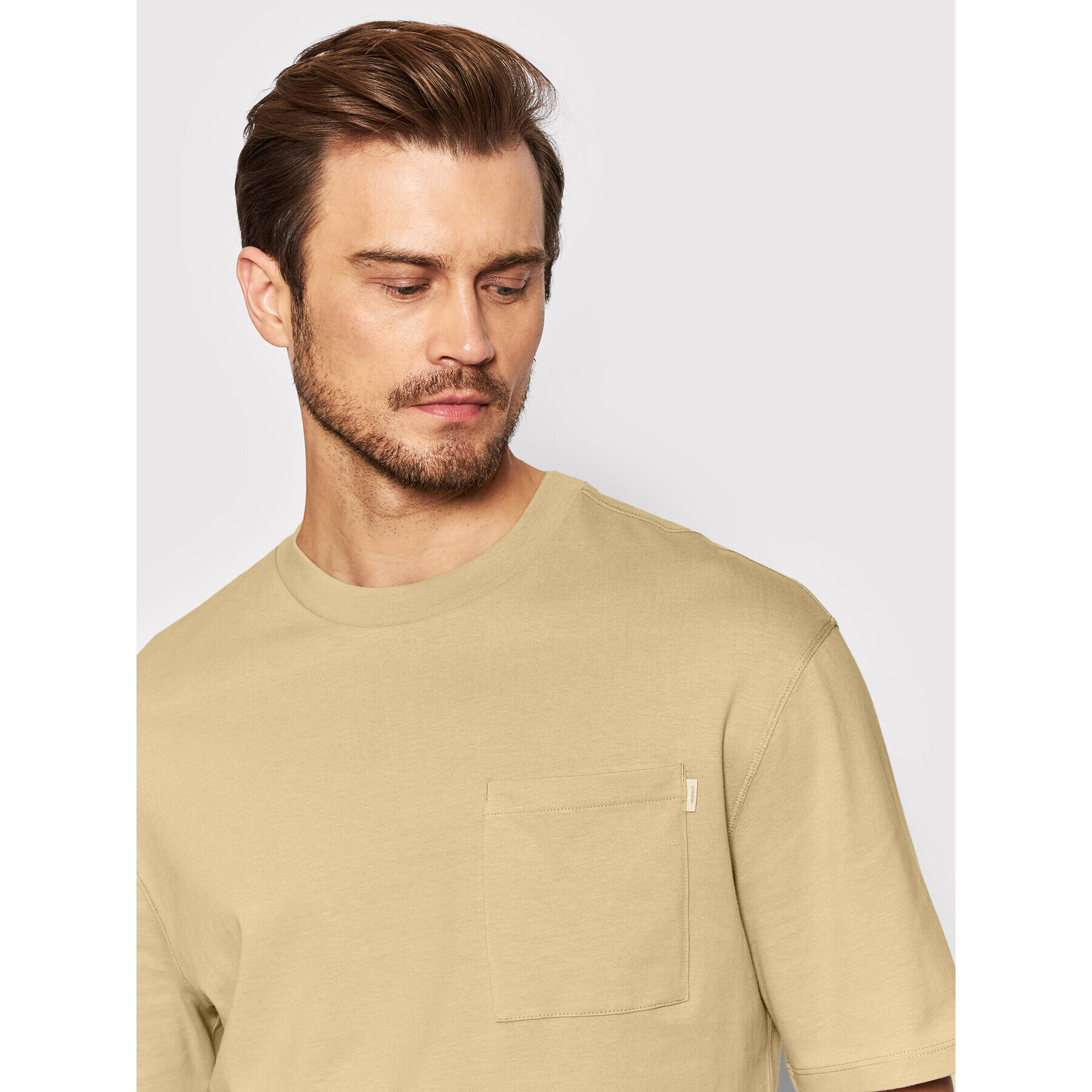 Jack&Jones Тишърт Warren 12199243 Бежов Loose Fit - Pepit.bg