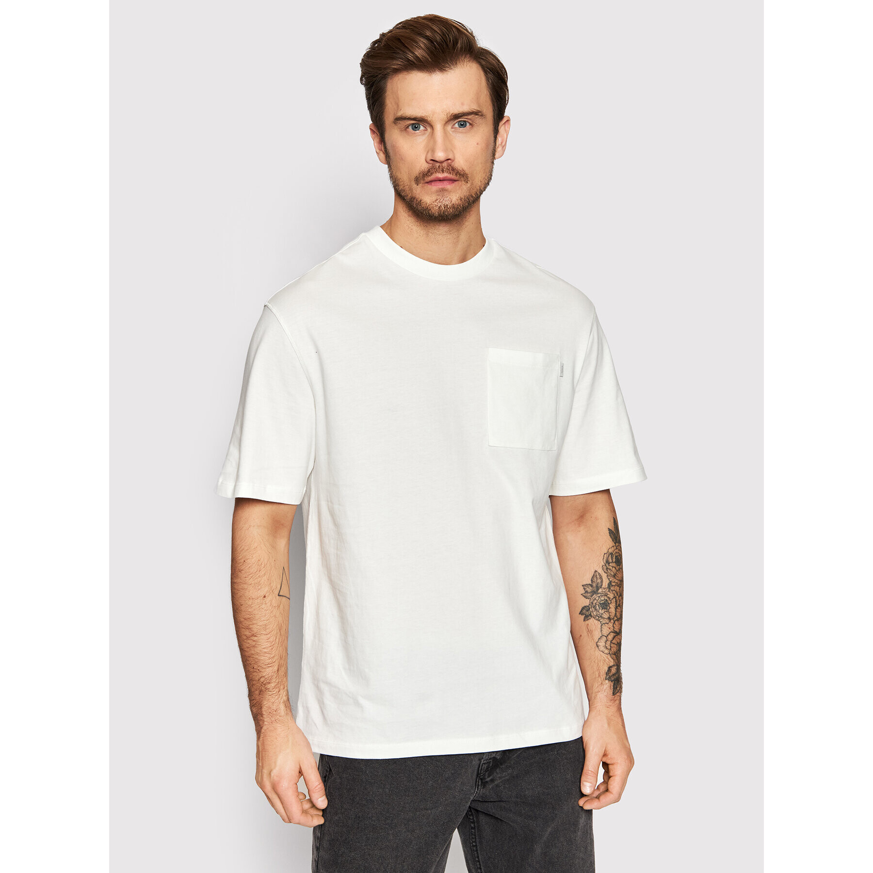 Jack&Jones PREMIUM Тишърт Warren 12199243 Бял Loose Fit - Pepit.bg