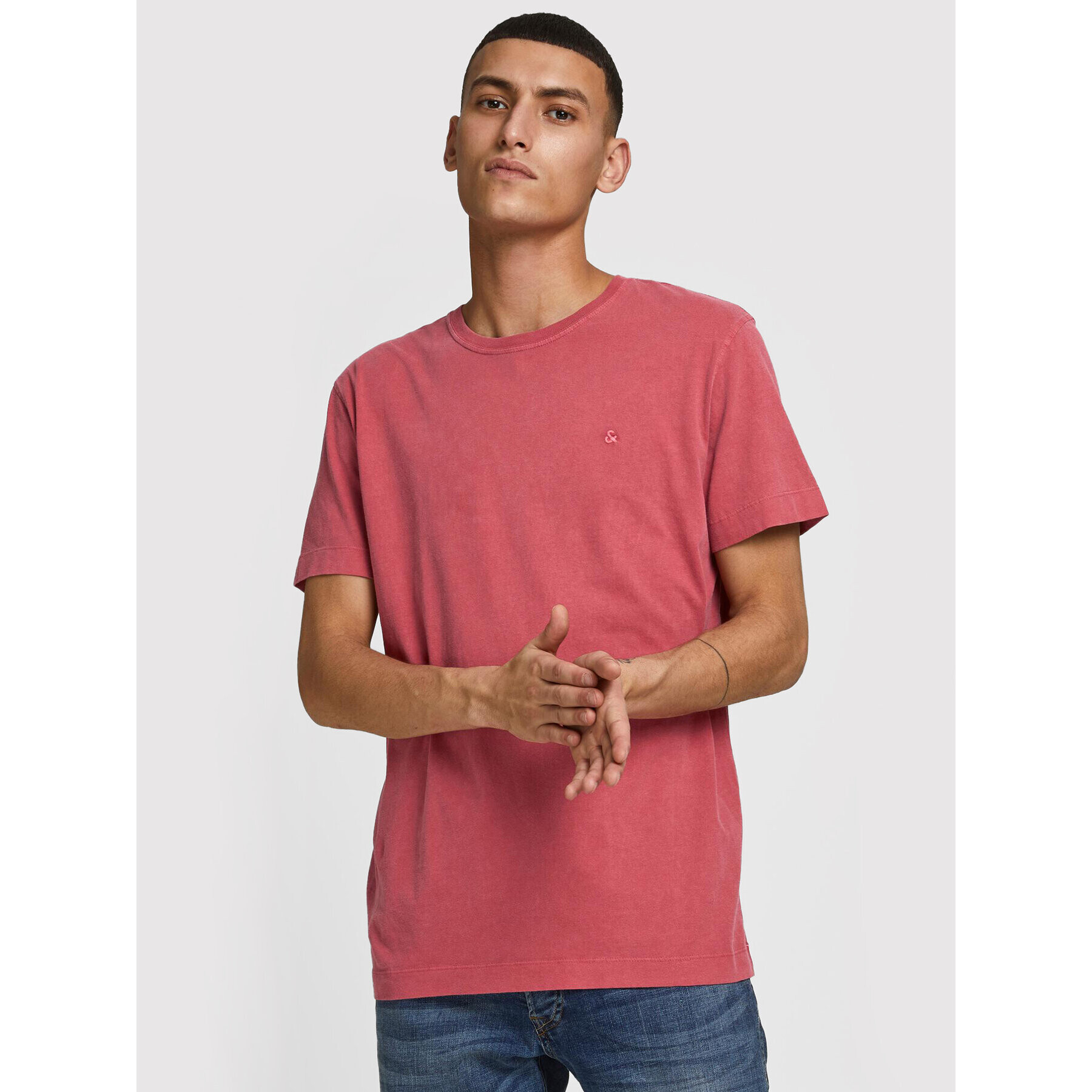 Jack&Jones Тишърт Washed 12175520 Червен Regular Fit - Pepit.bg