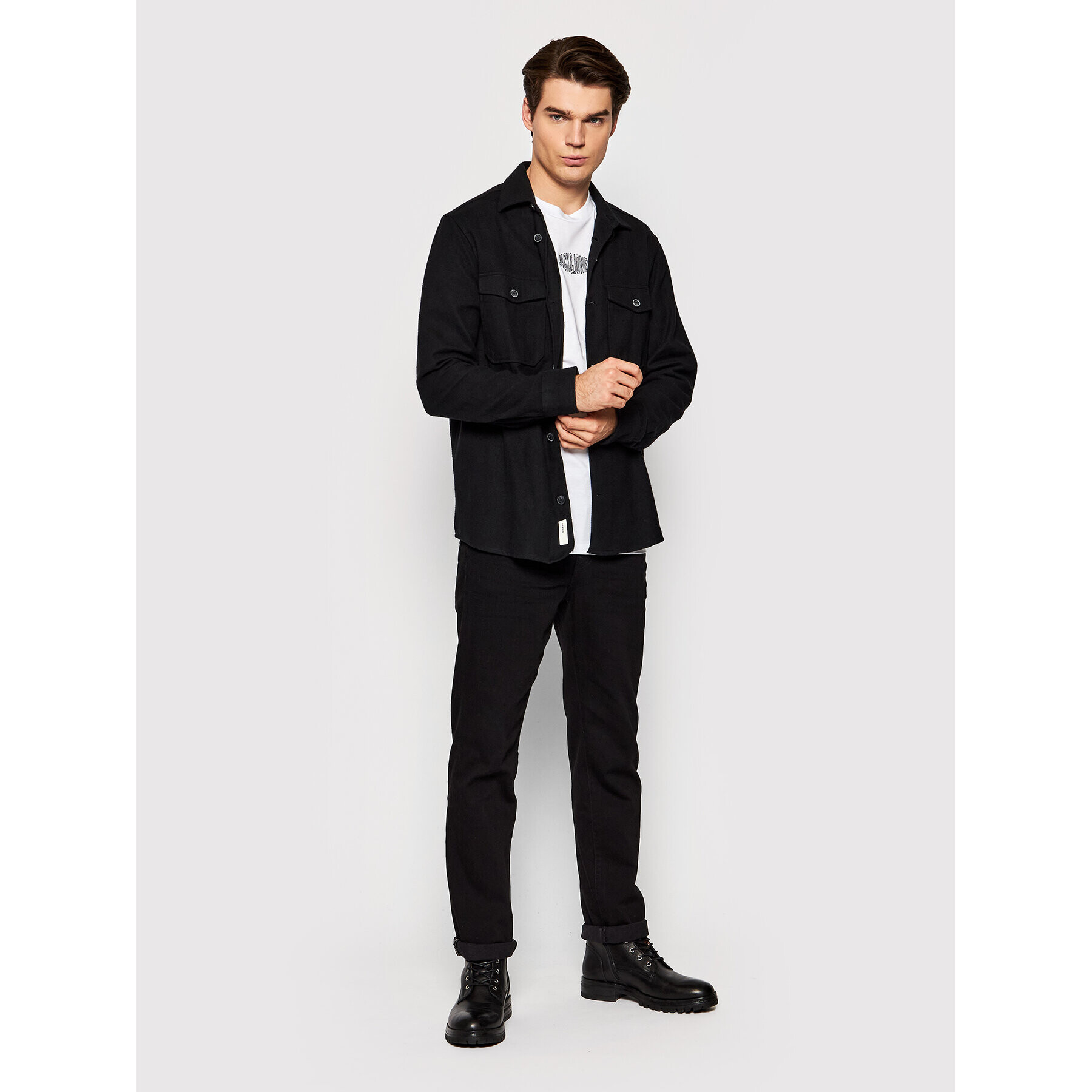 Jack&Jones Тишърт Worlds 12193963 Бял Relaxed Fit - Pepit.bg