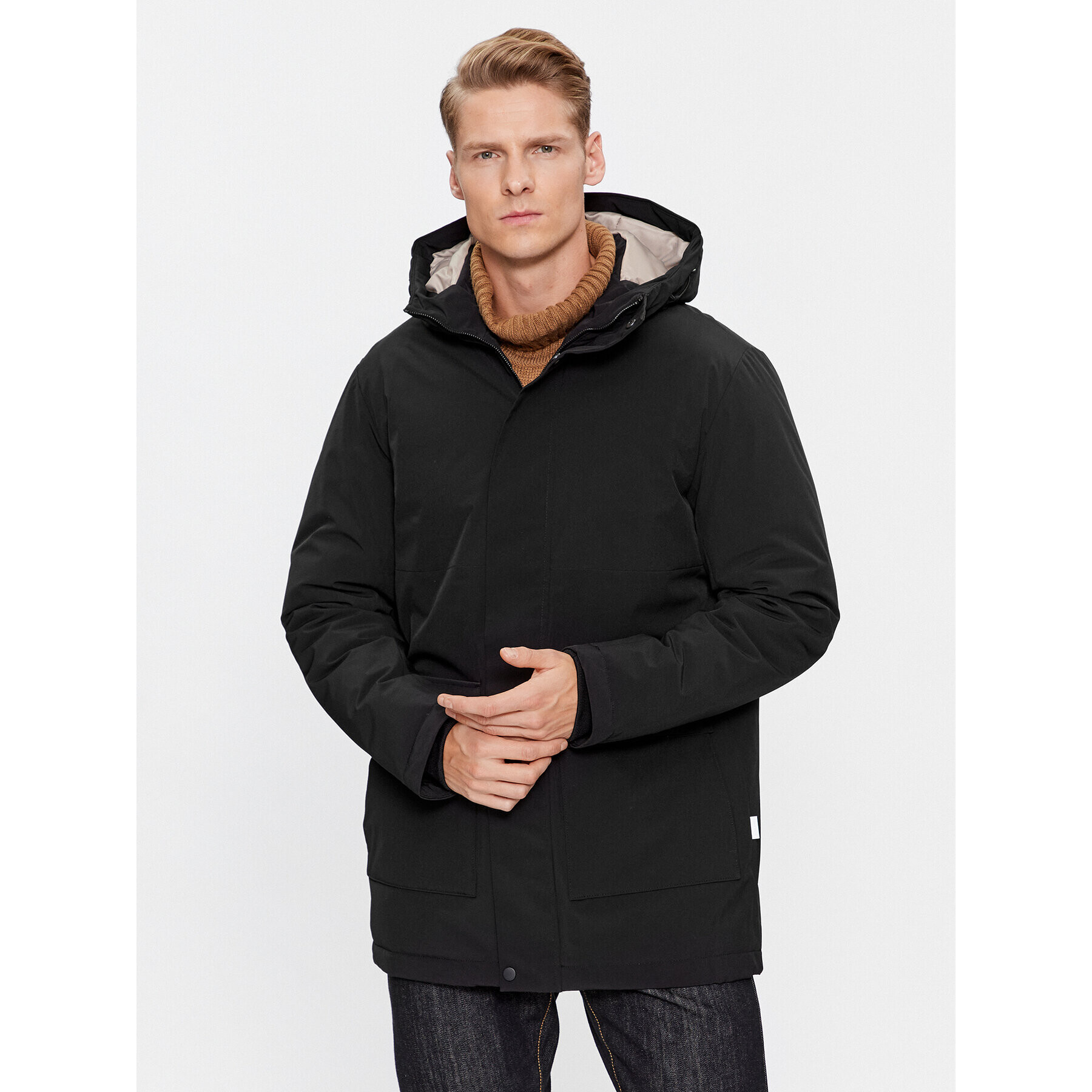 Jack&Jones Зимно яке 12235845 Черен Regular Fit - Pepit.bg