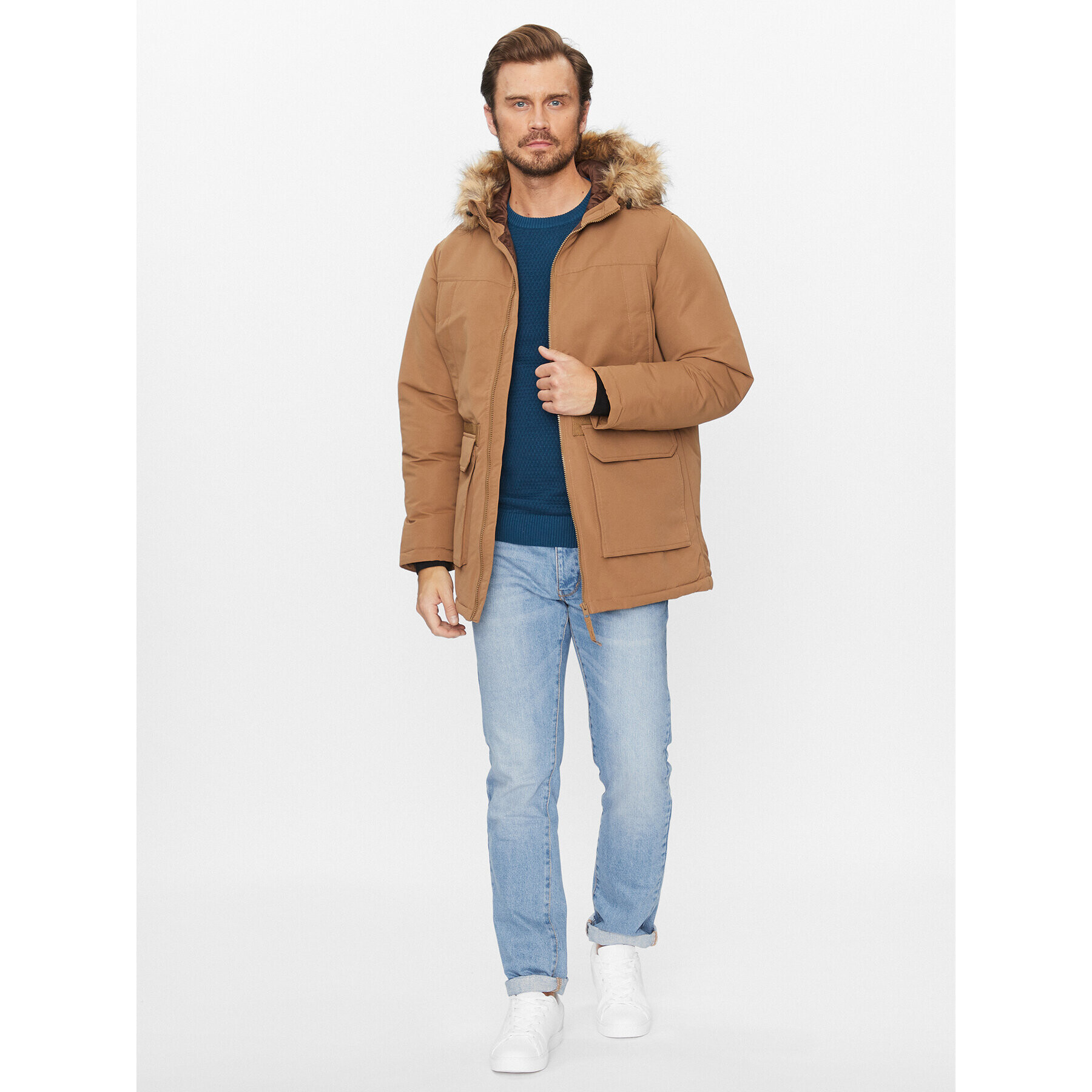 Jack&Jones Зимно яке 12235858 Кафяв Regular Fit - Pepit.bg