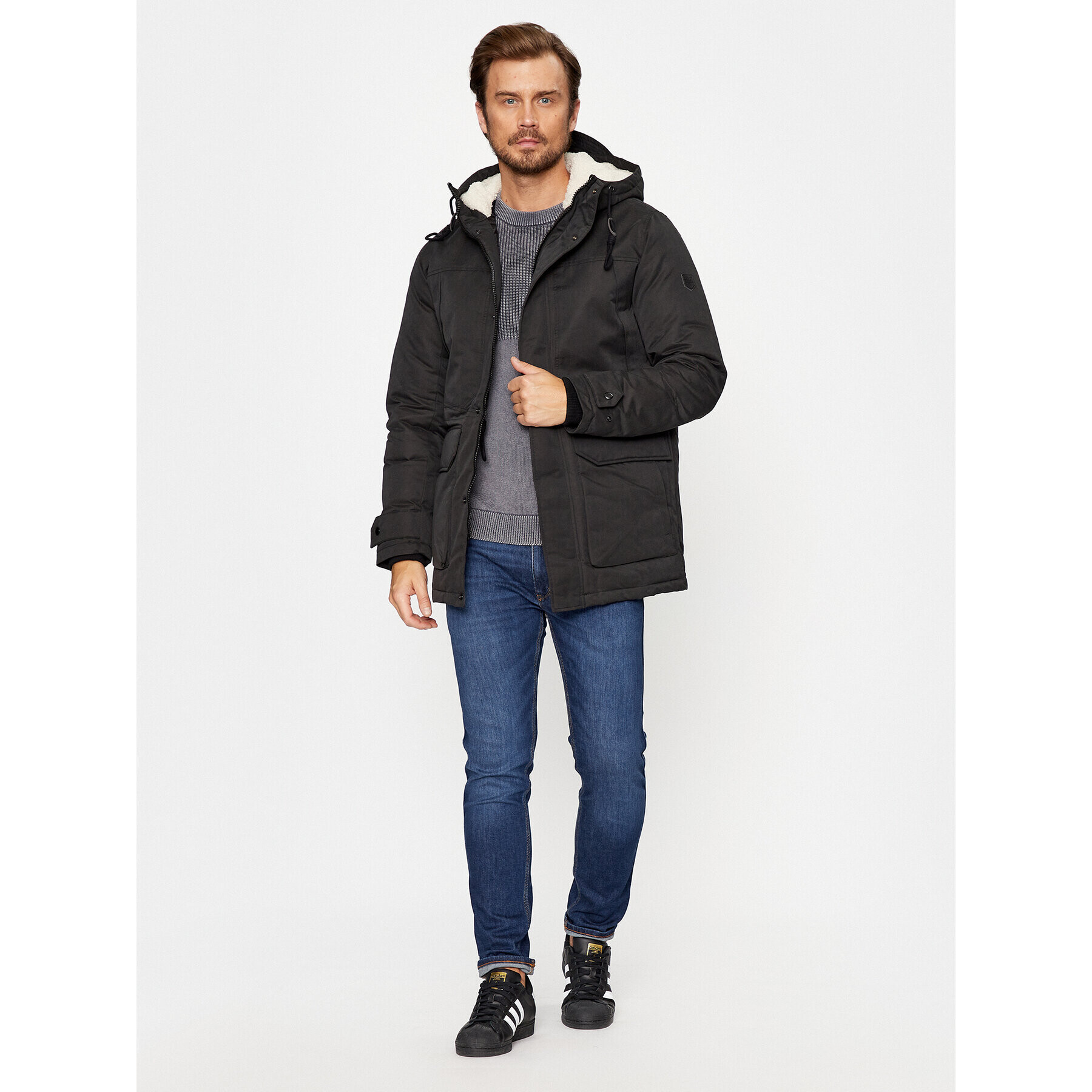 Jack&Jones Зимно яке 12235869 Черен Regular Fit - Pepit.bg