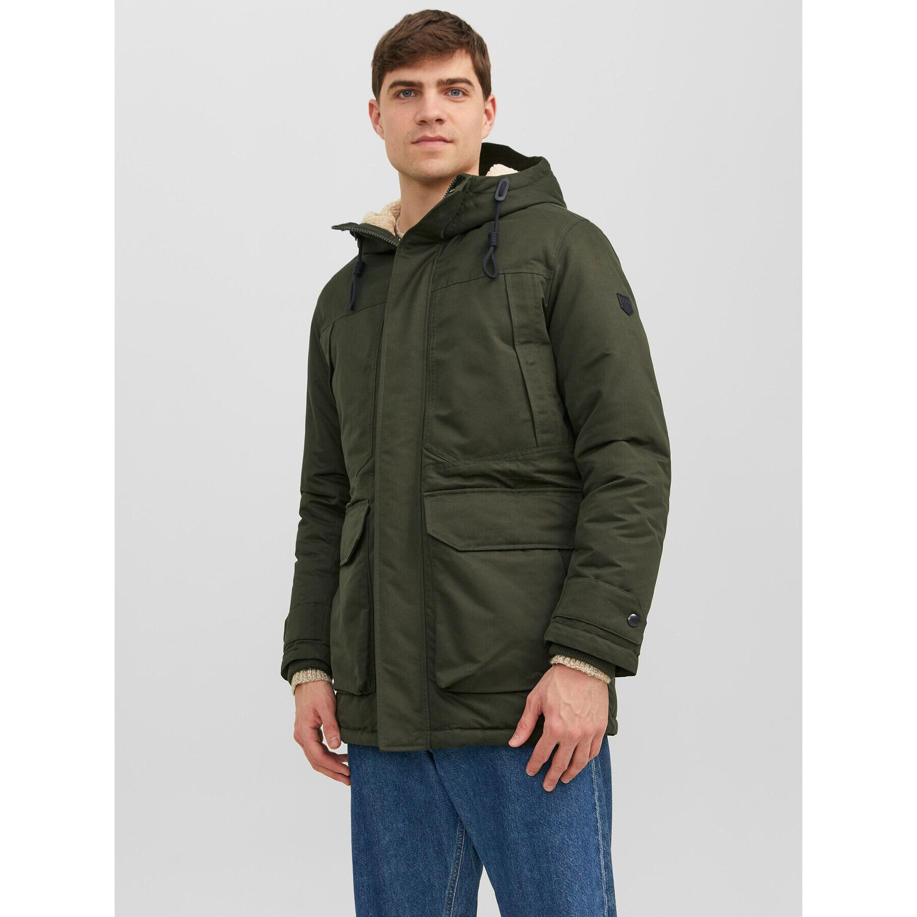 Jack&Jones Зимно яке 12235869 Зелен Regular Fit - Pepit.bg