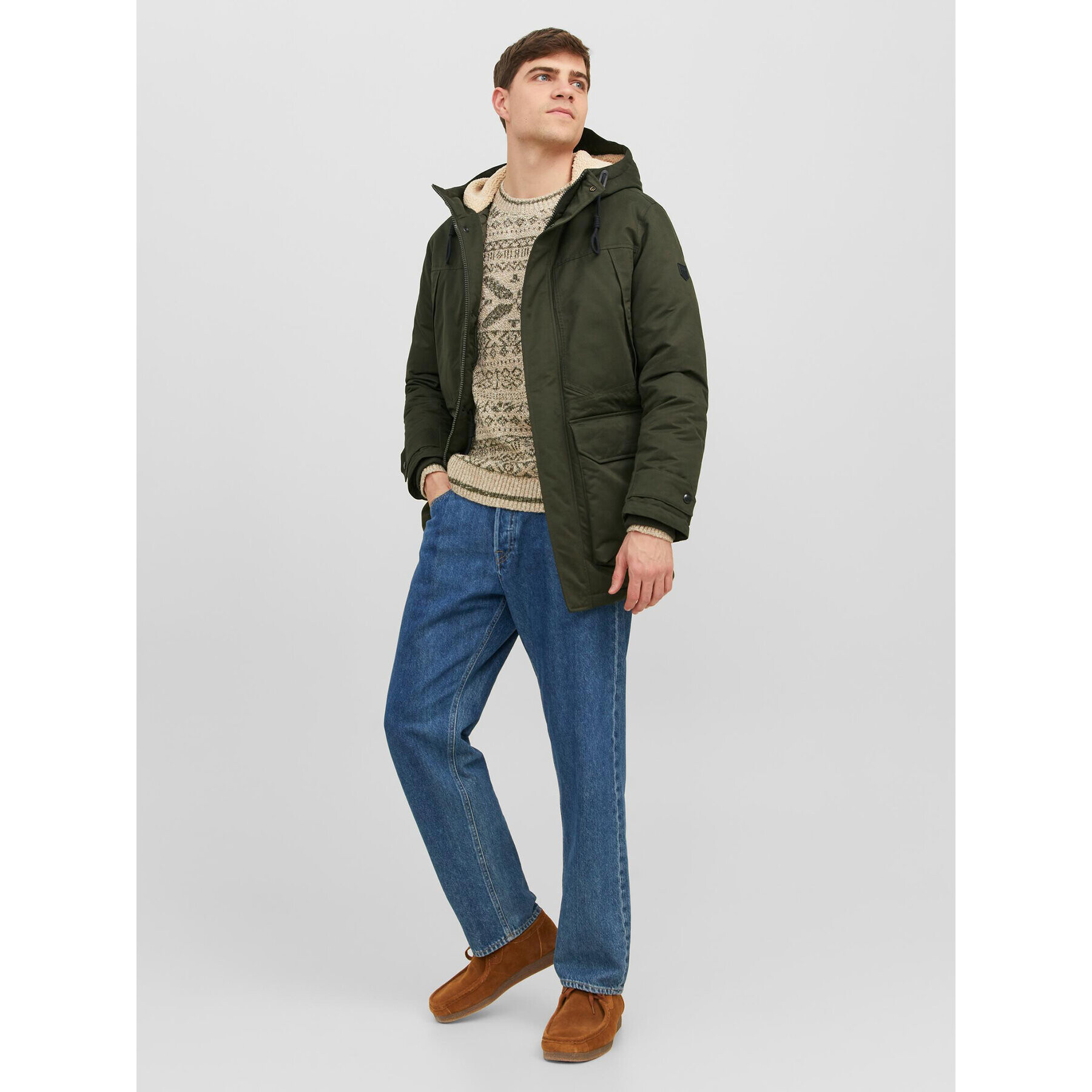 Jack&Jones Зимно яке 12235869 Зелен Regular Fit - Pepit.bg