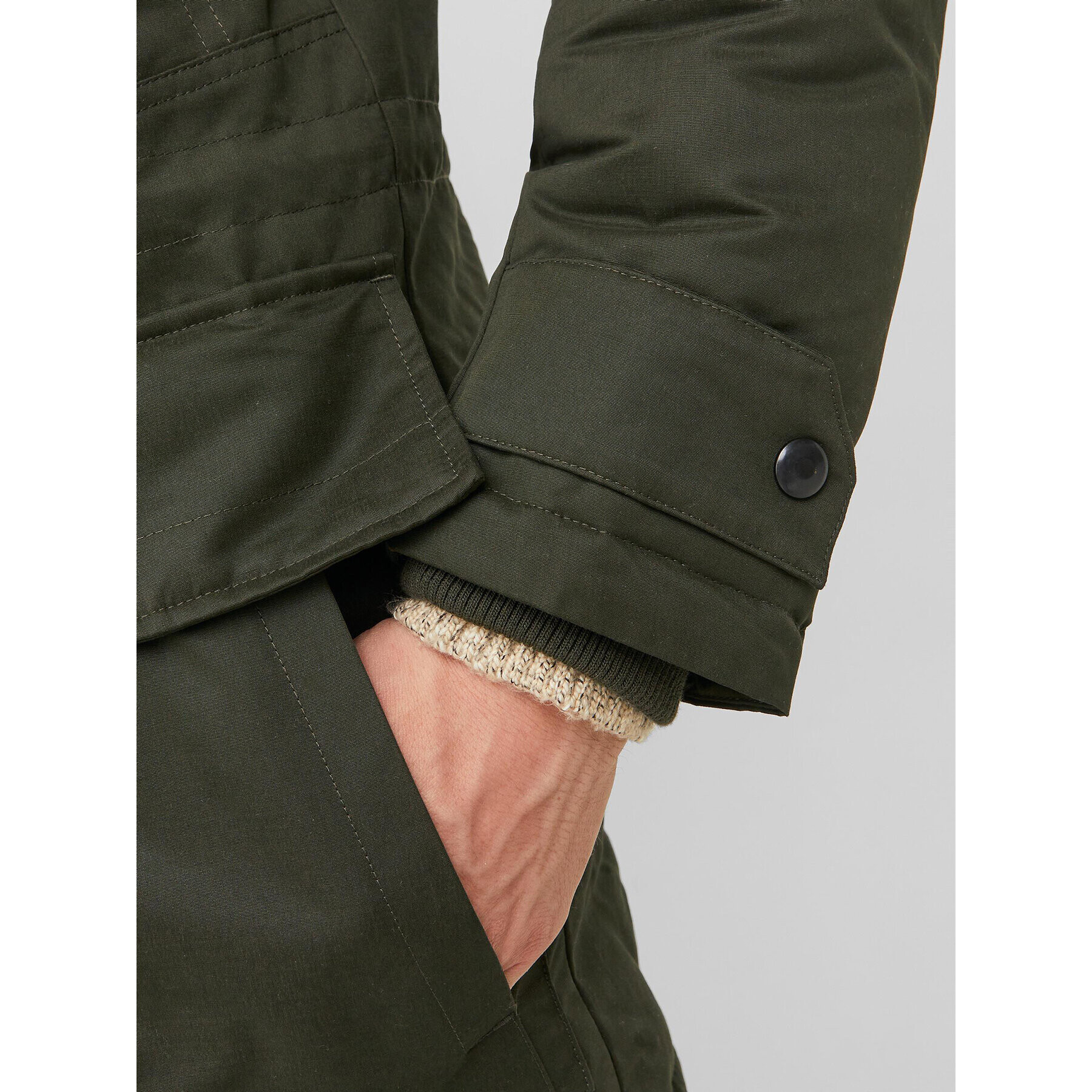 Jack&Jones Зимно яке 12235869 Зелен Regular Fit - Pepit.bg