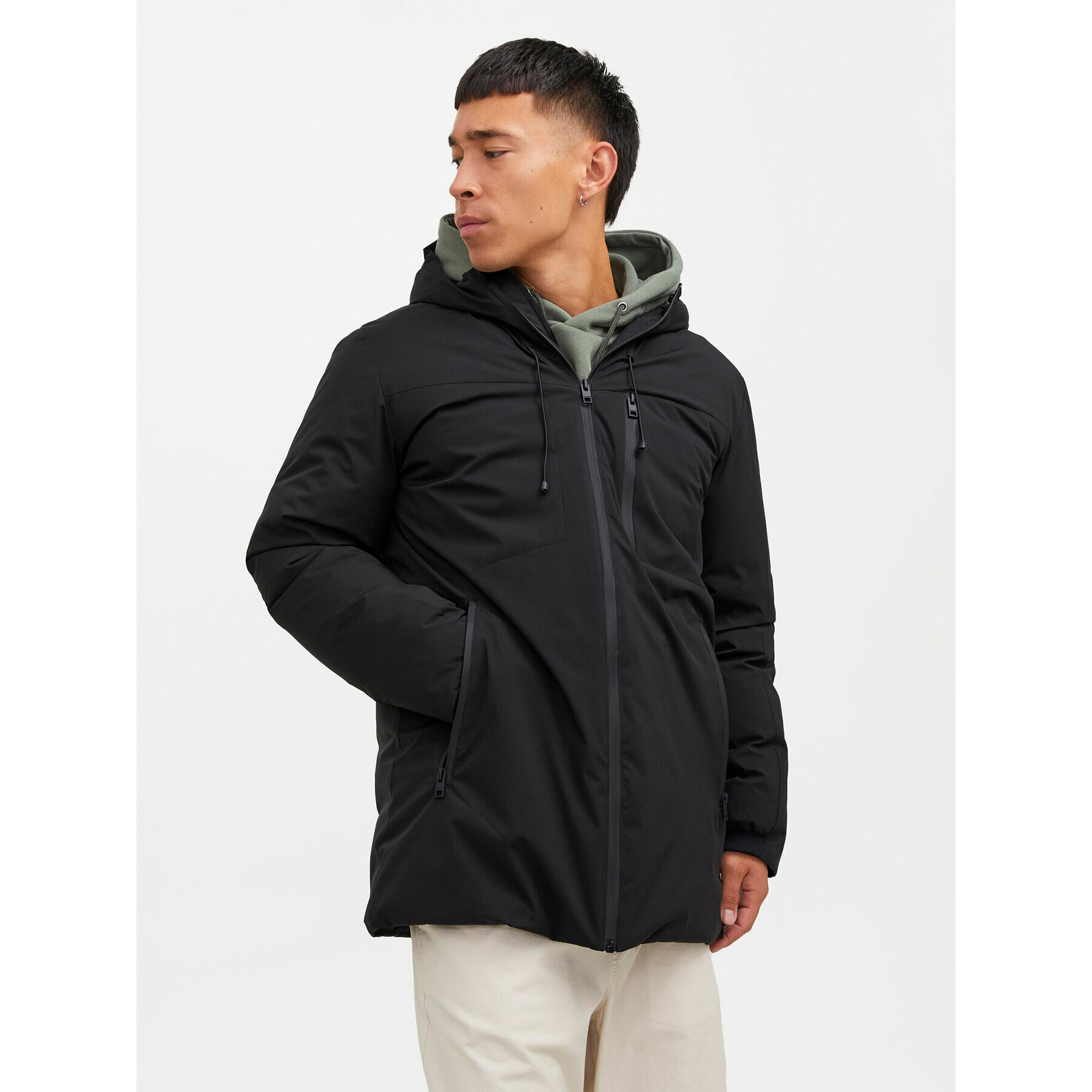 Jack&Jones Зимно яке 12243225 Черен Regular Fit - Pepit.bg