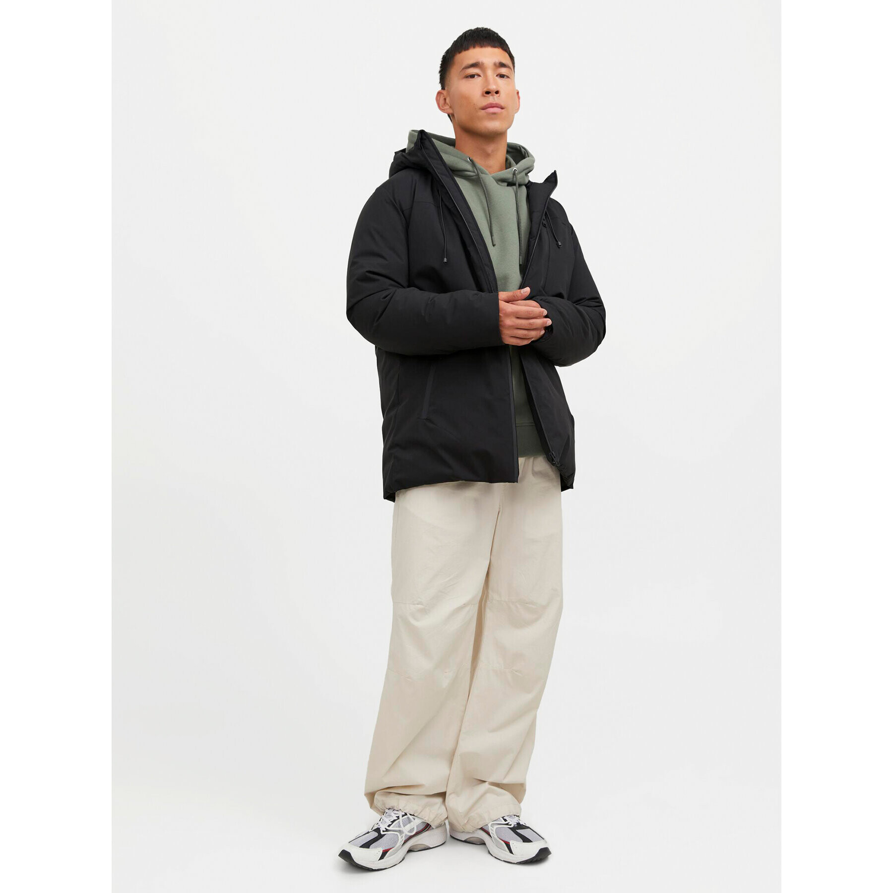 Jack&Jones Зимно яке 12243225 Черен Regular Fit - Pepit.bg