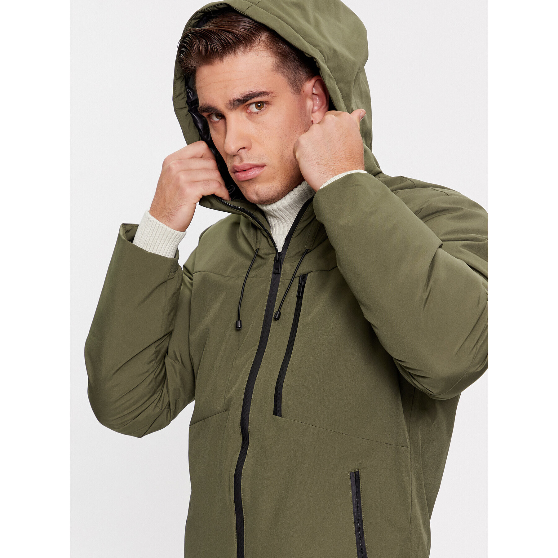 Jack&Jones Зимно яке 12243225 Зелен Regular Fit - Pepit.bg