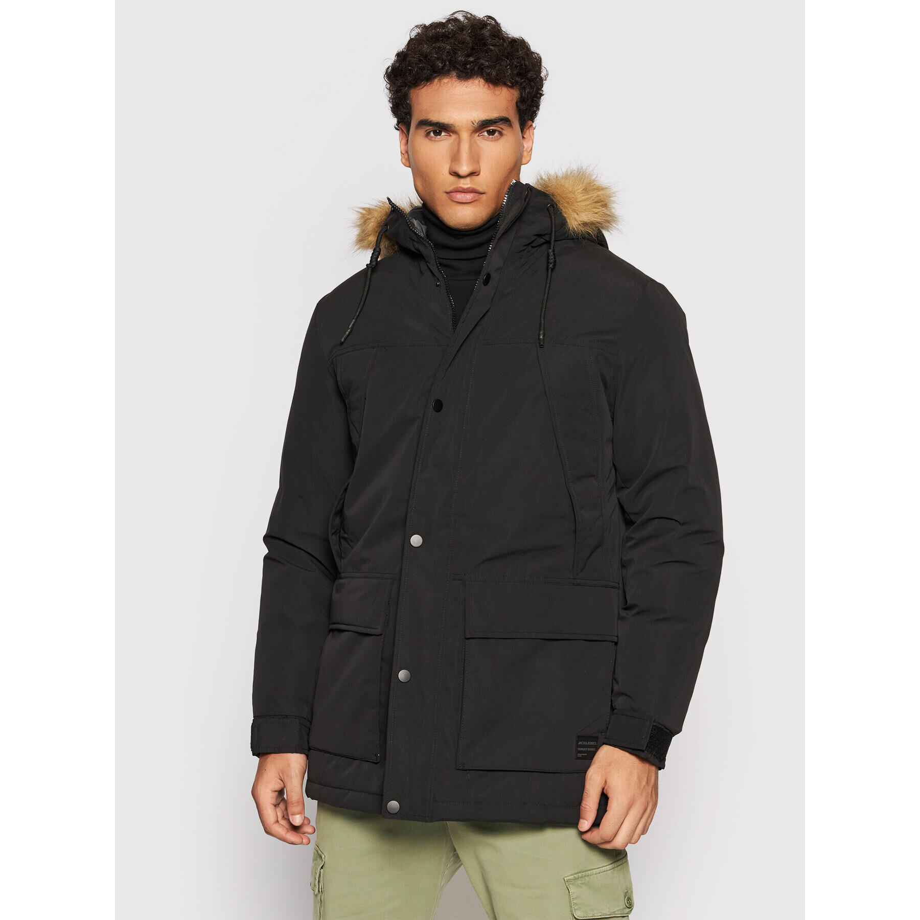 Jack&Jones Зимно яке Super Parka 12190042 Черен Regular Fit - Pepit.bg