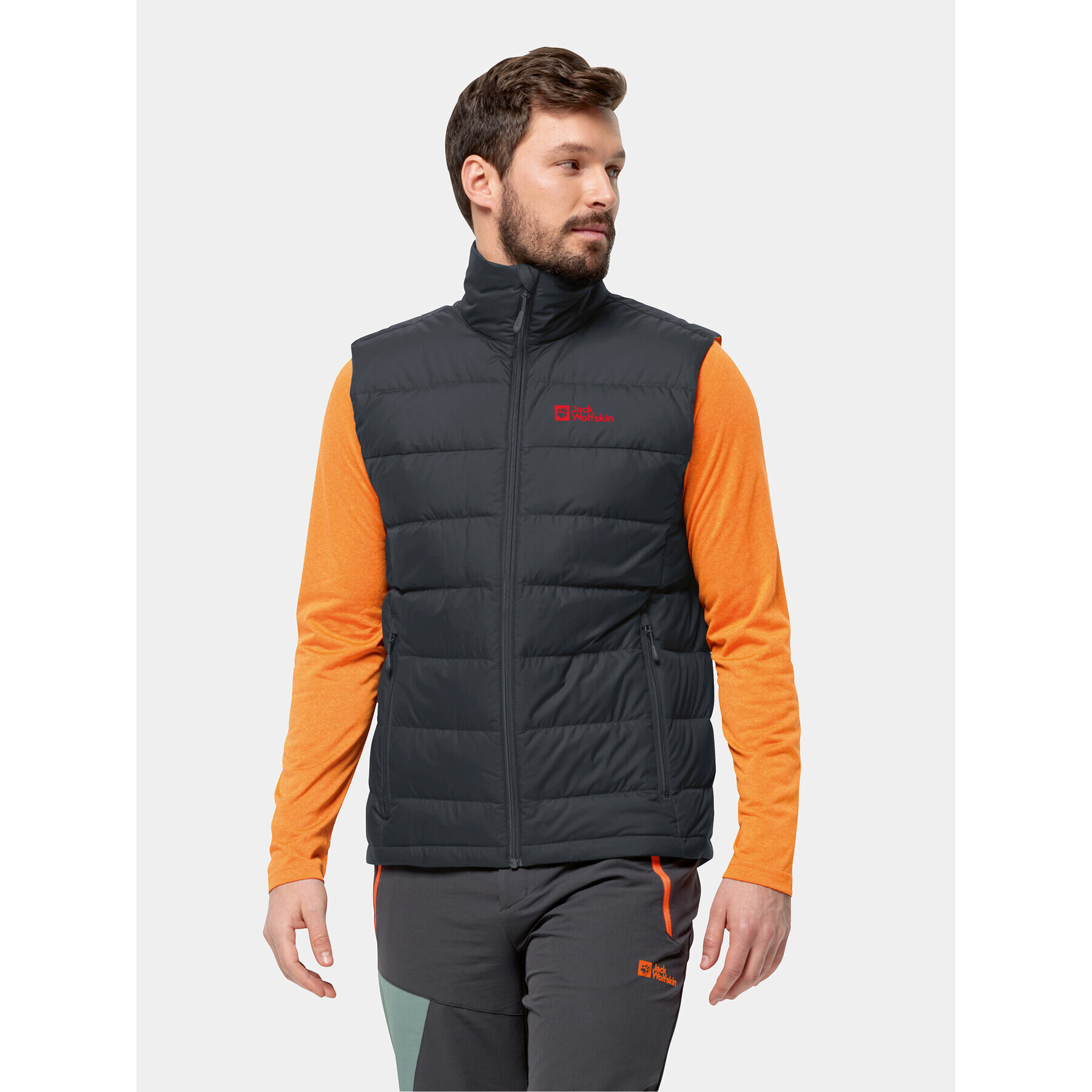 Jack Wolfskin Елек Ather Down Vest 1207691 Черен Regular Fit - Pepit.bg