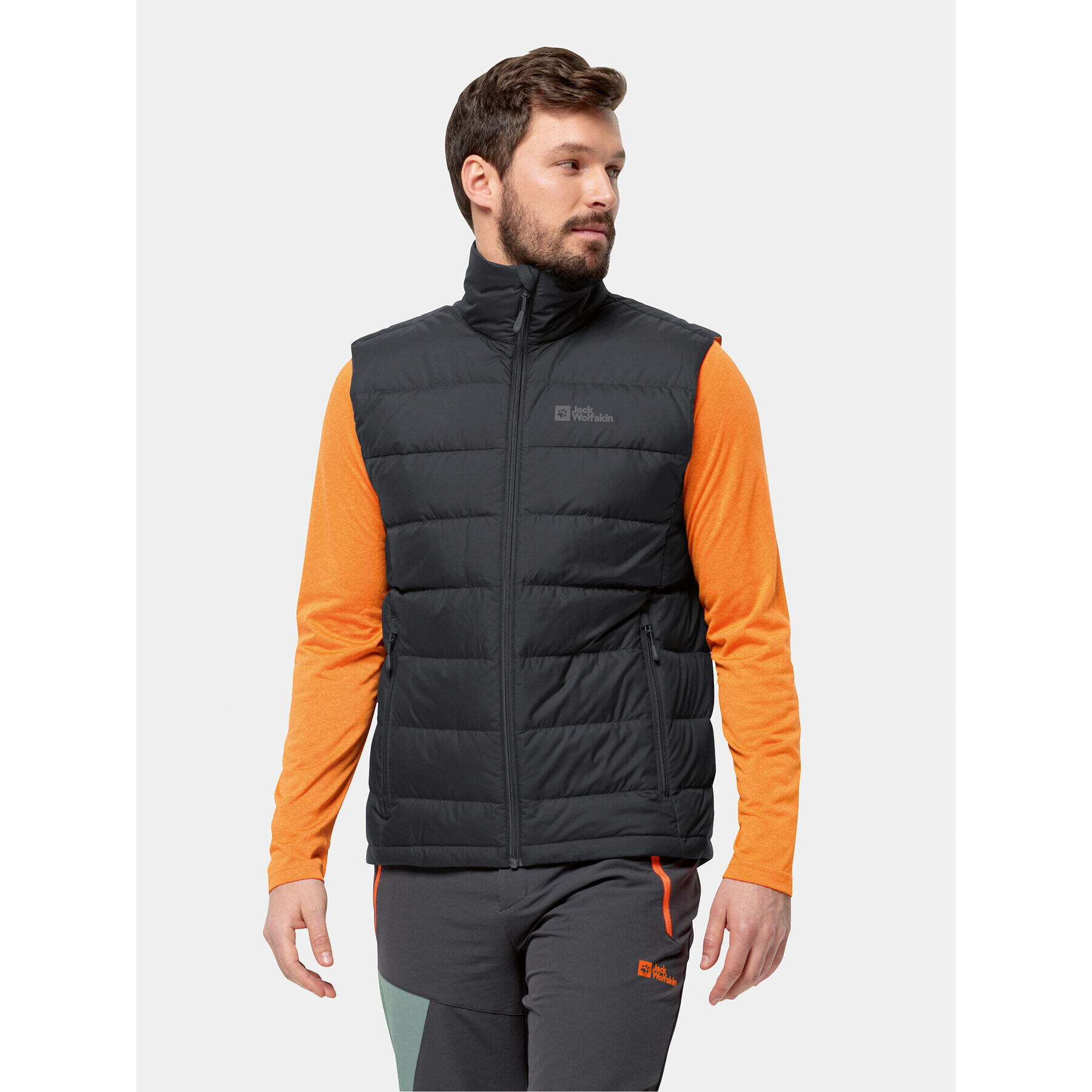 Jack Wolfskin Елек Ather Down Vest 1207691 Черен Regular Fit - Pepit.bg