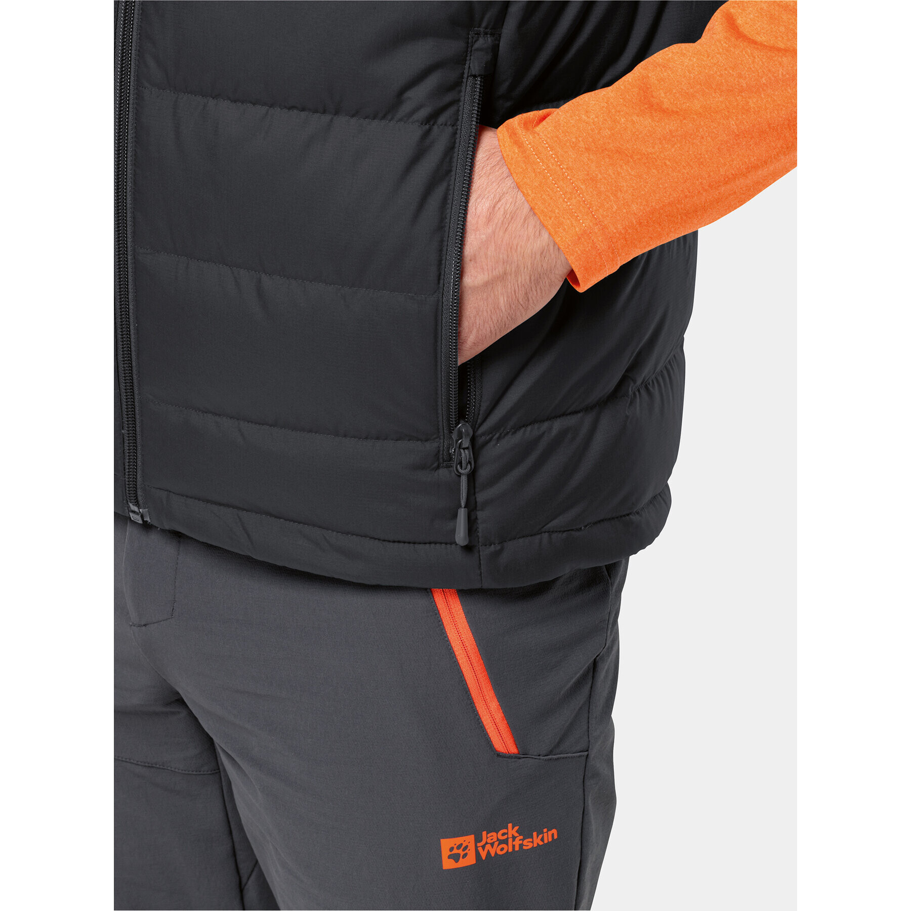 Jack Wolfskin Елек Ather Down Vest 1207691 Черен Regular Fit - Pepit.bg