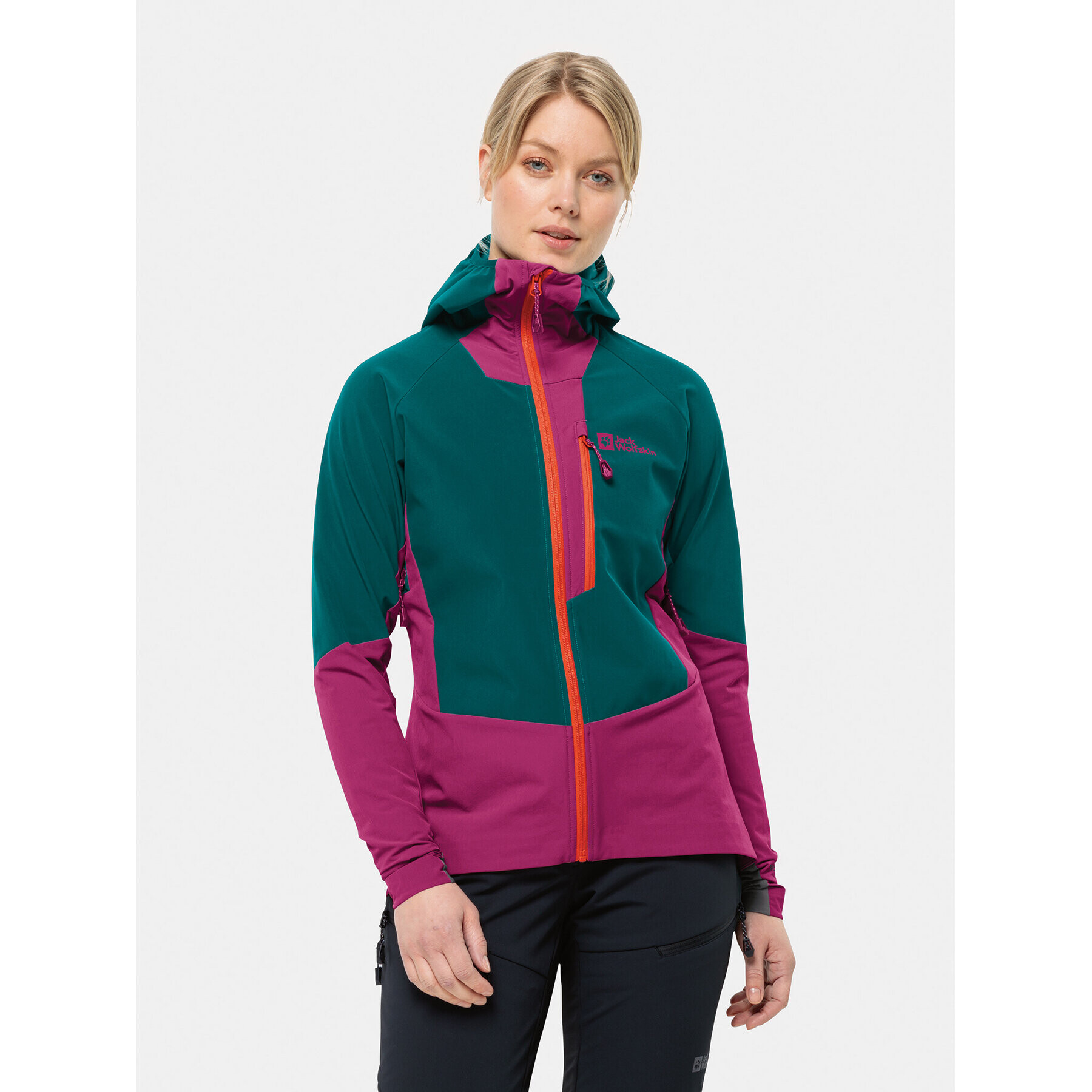 Jack Wolfskin Яке softshell Alpspitze Hoody 1307751 Зелен Regular Fit - Pepit.bg